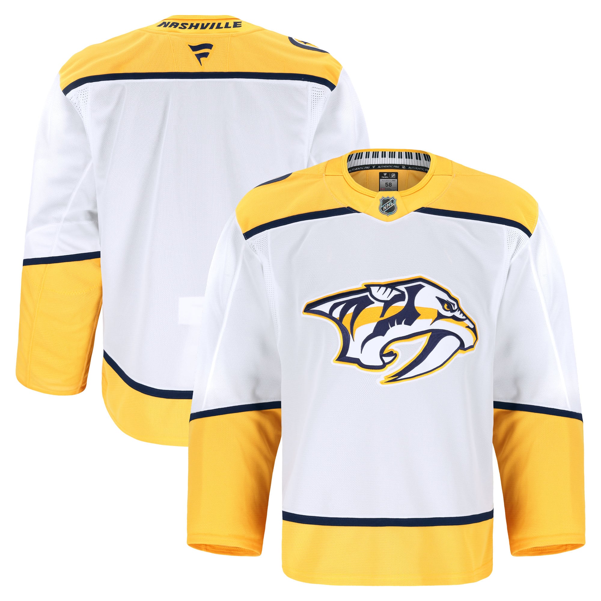 Nashville Predators Away Pro Jersey - White