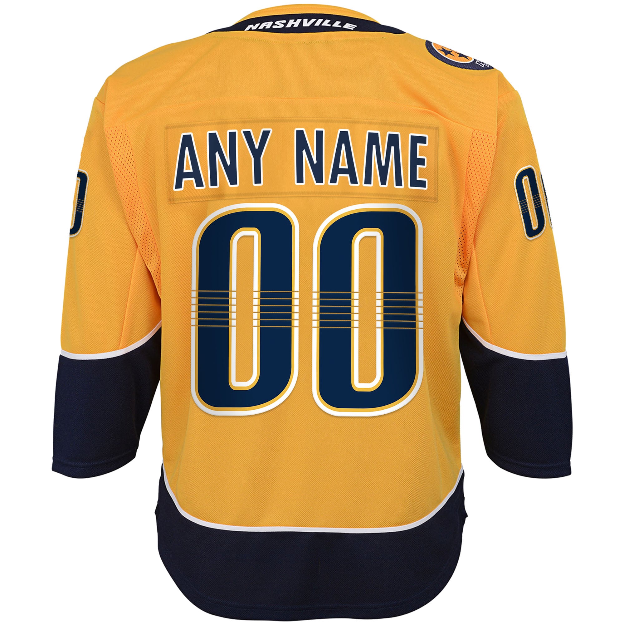 Nashville Predators Youth Home Premier Custom Jersey - Yellow - Image 4
