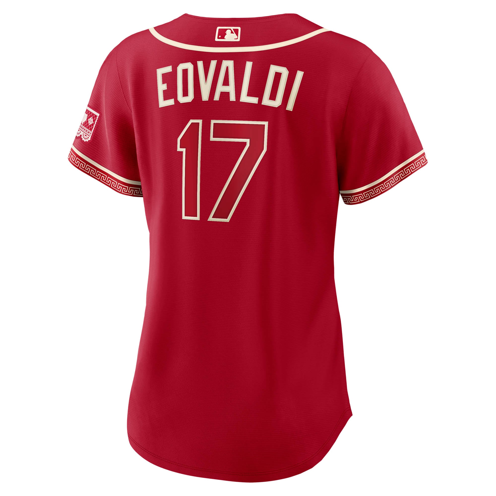 Nathan Eovaldi Texas Rangers Women's 2026 City Connect Stadium Jersey - Red - Image 4