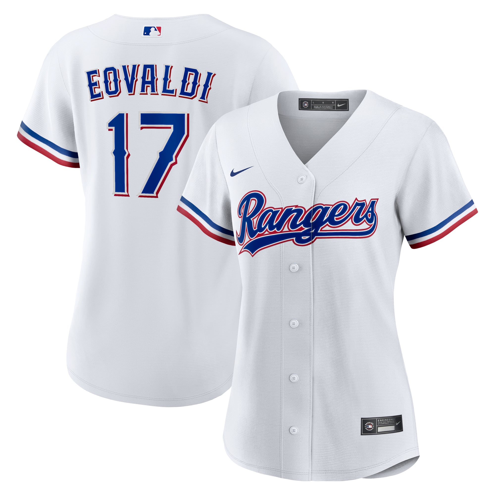 Nathan Eovaldi Texas Rangers Women's Home Jersey - White - Image 2