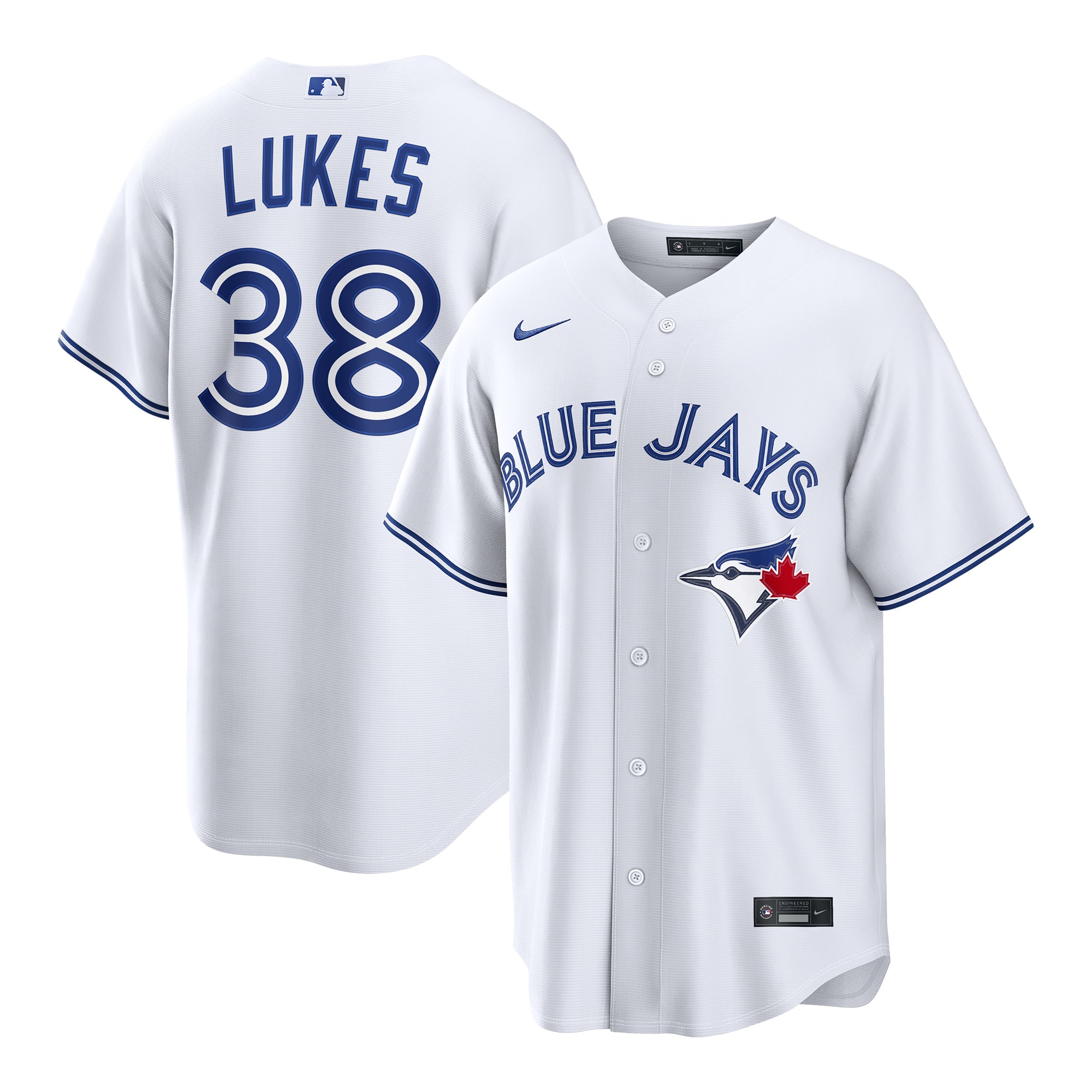 Nathan Lukes Toronto Blue Jays Home Jersey - White