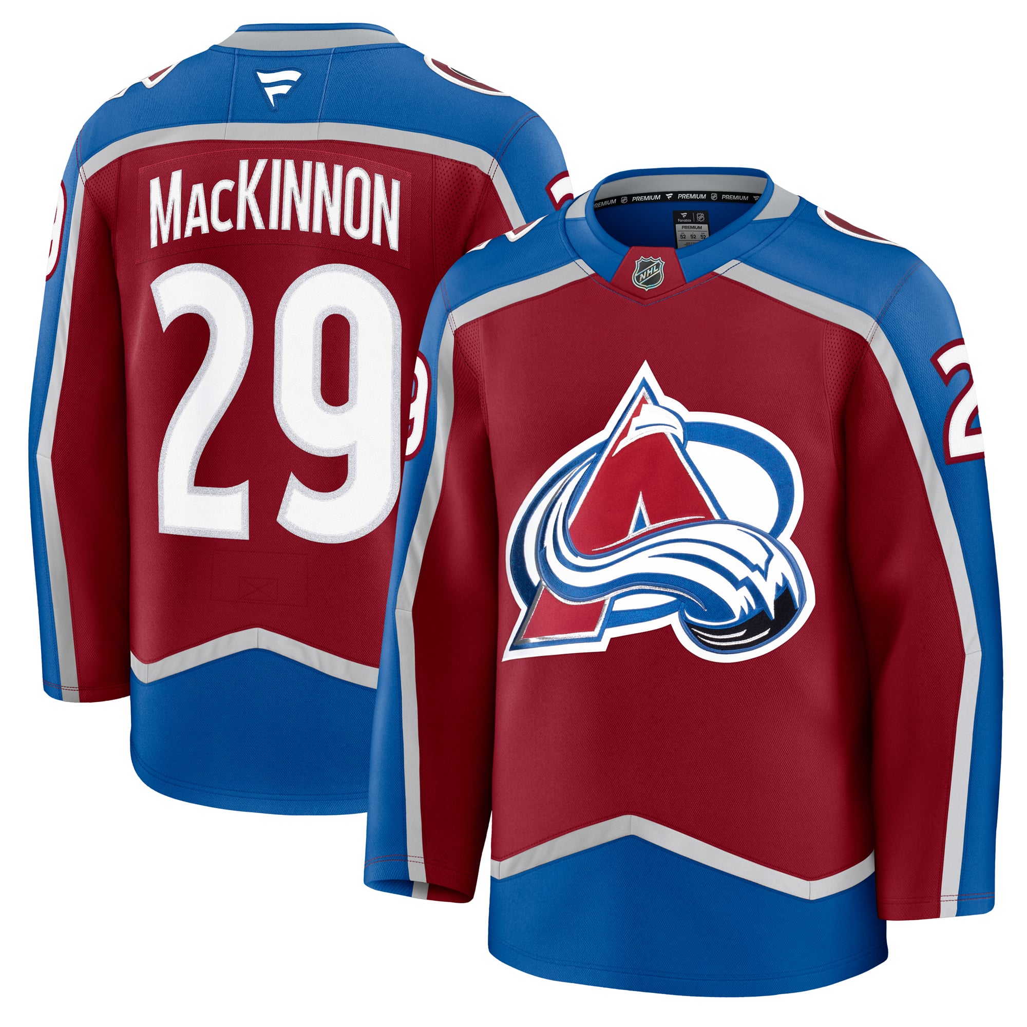 Nathan MacKinnon Colorado Avalanche Away Premium Jersey - Burgundy - Image 2