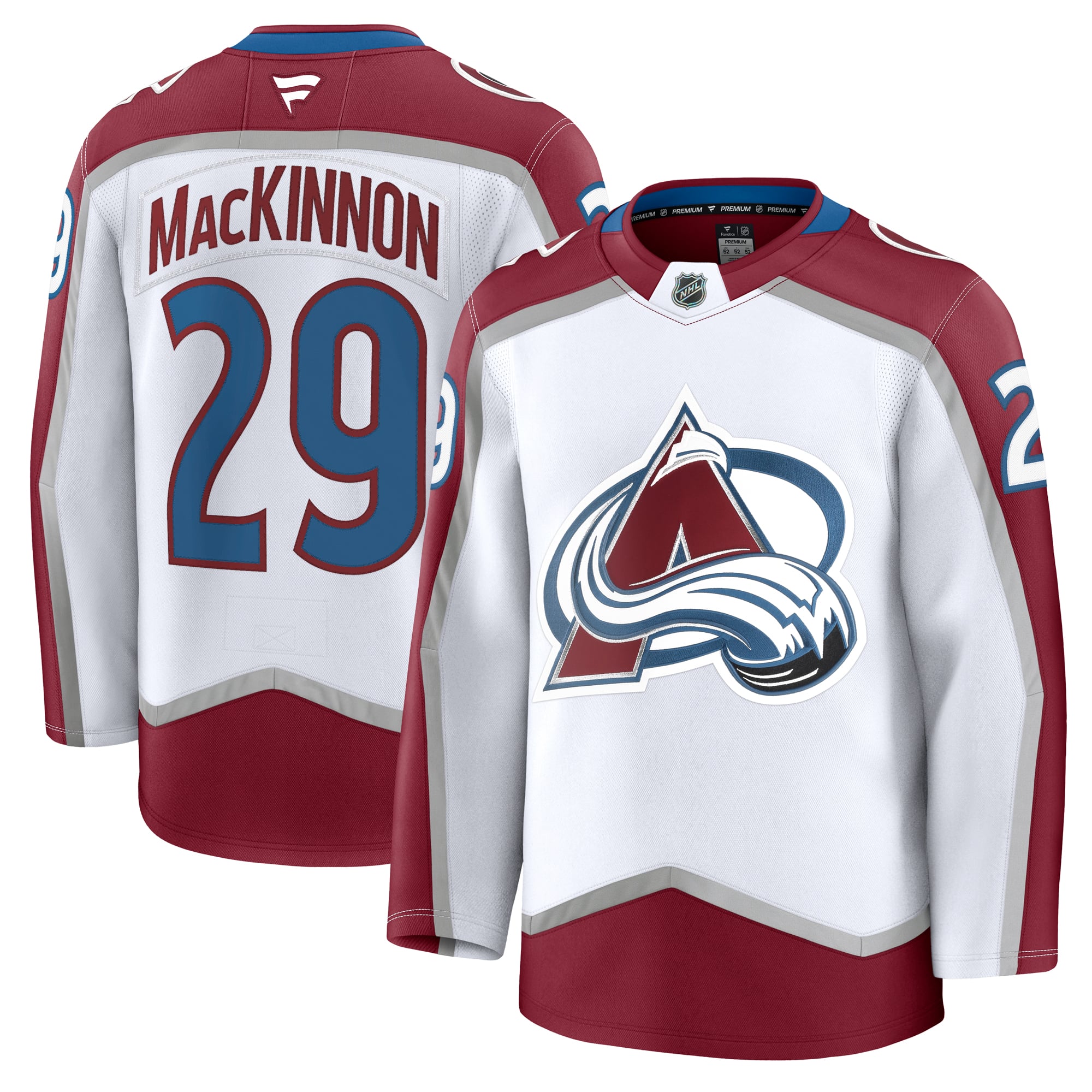 Nathan MacKinnon Colorado Avalanche Home Premium Jersey - White