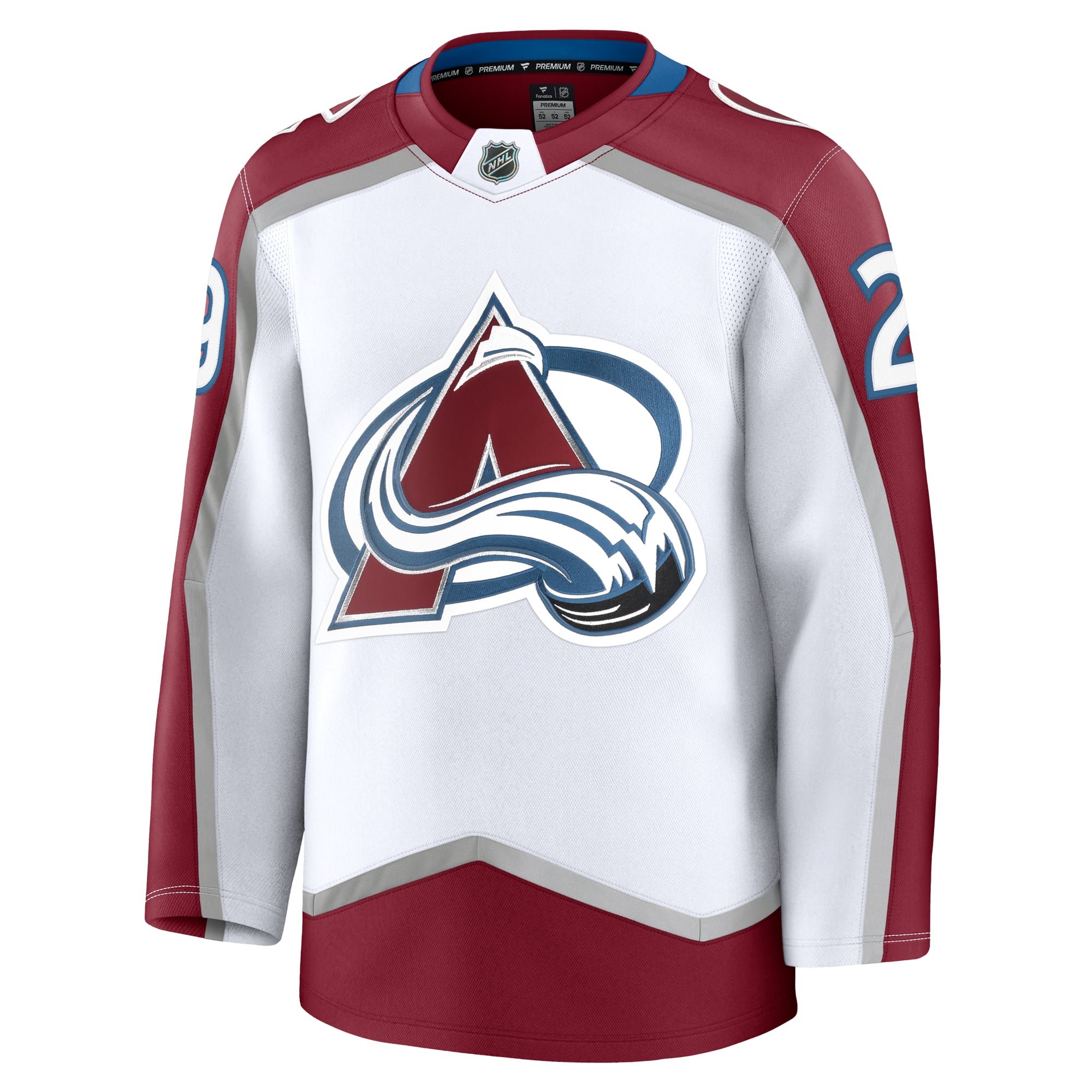 Nathan MacKinnon Colorado Avalanche Home Premium Jersey - White - Image 3