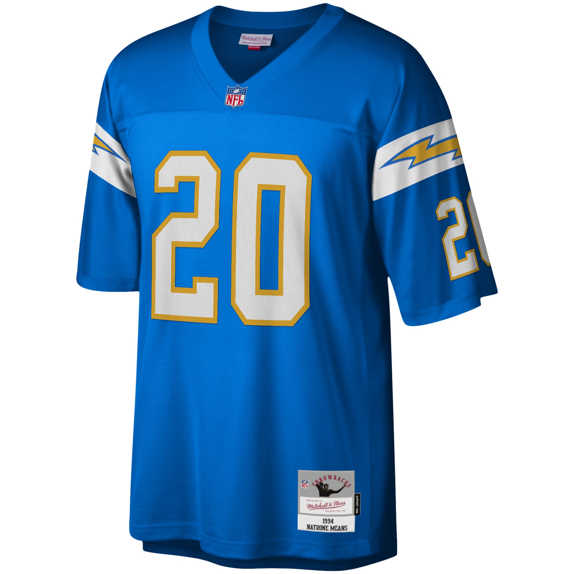 Natrone Means Los Angeles Chargers Legacy Jersey - Powder Blue - Image 3