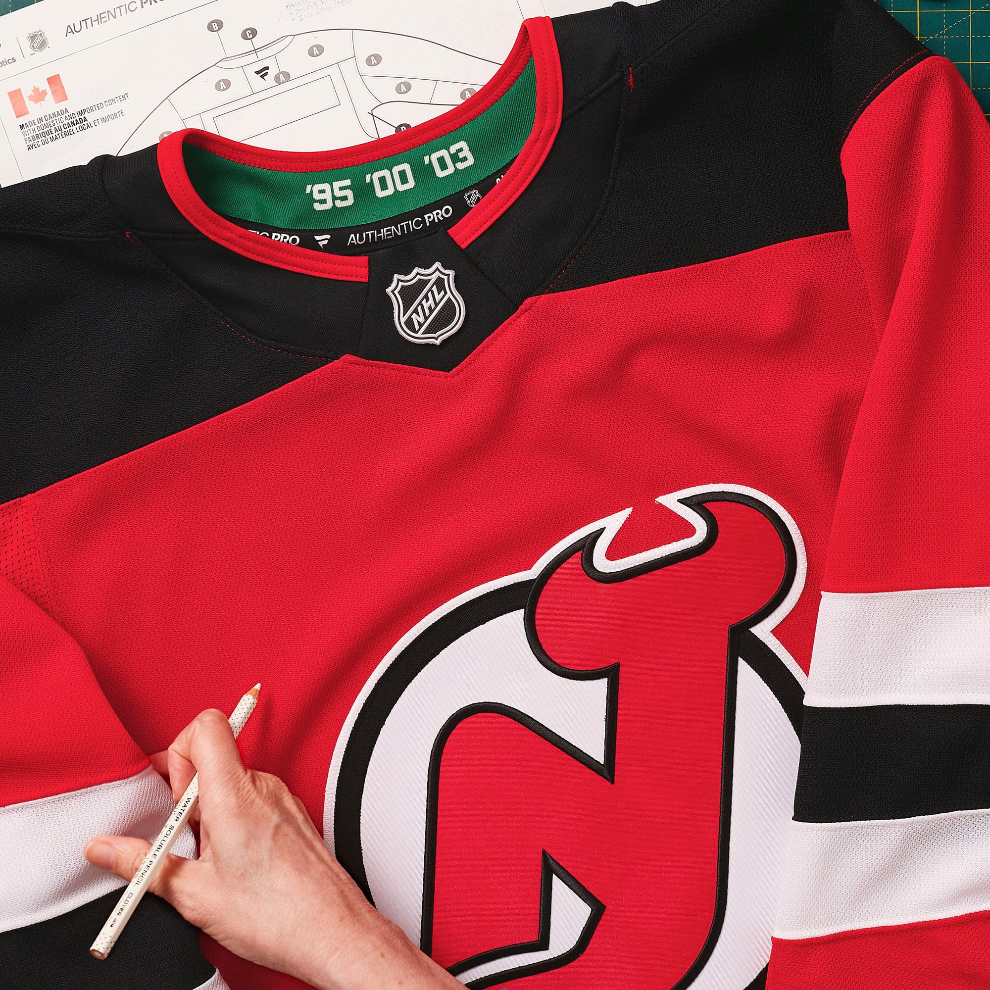 New Jersey Devils Home Pro Custom Jersey - Red - Image 7