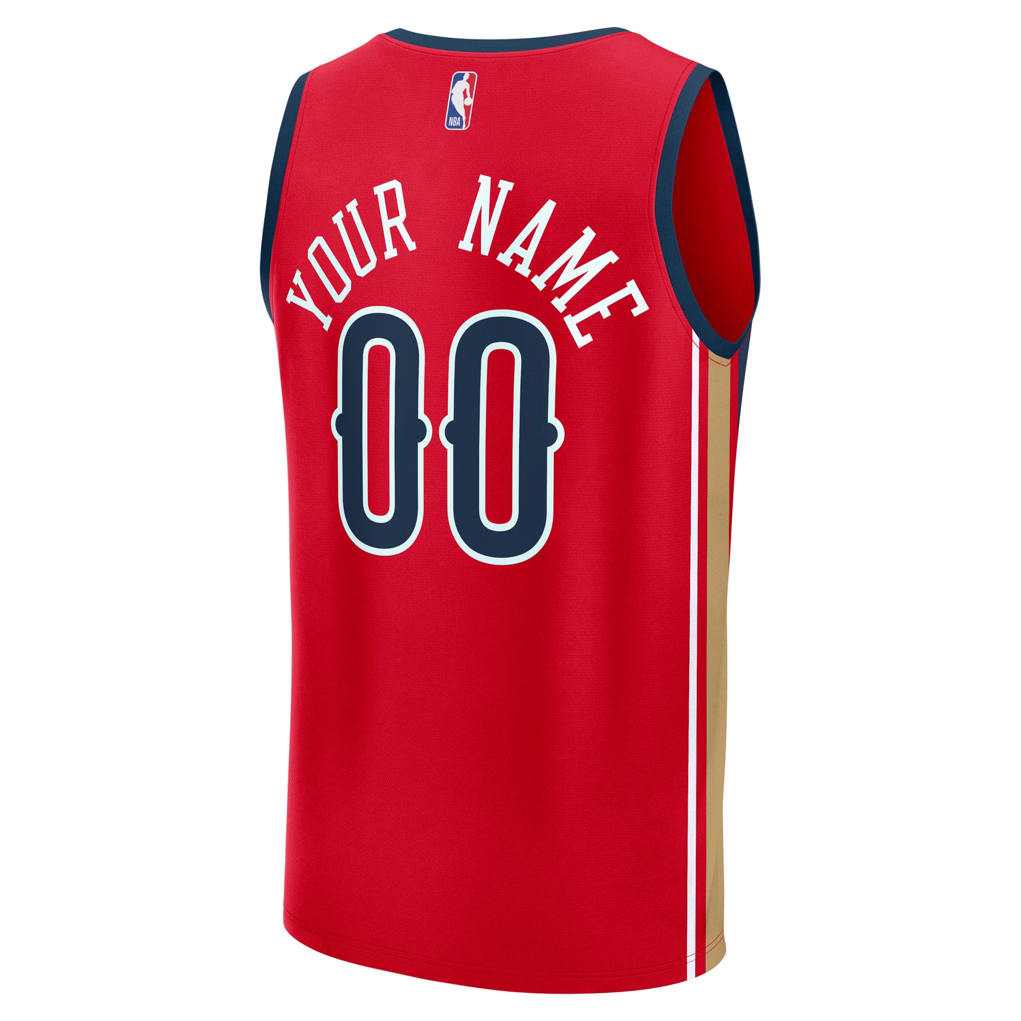 New Orleans Pelicans Fast Break Custom Jersey - Statement Edition - Red - Image 4
