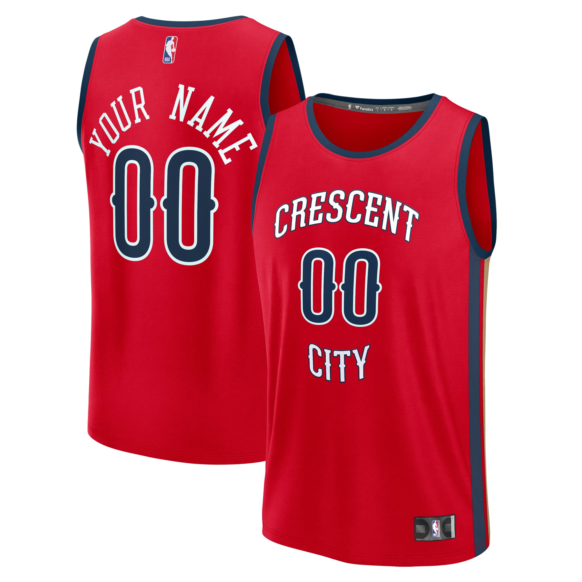 New Orleans Pelicans Fast Break Custom Jersey - Statement Edition - Red - Image 2