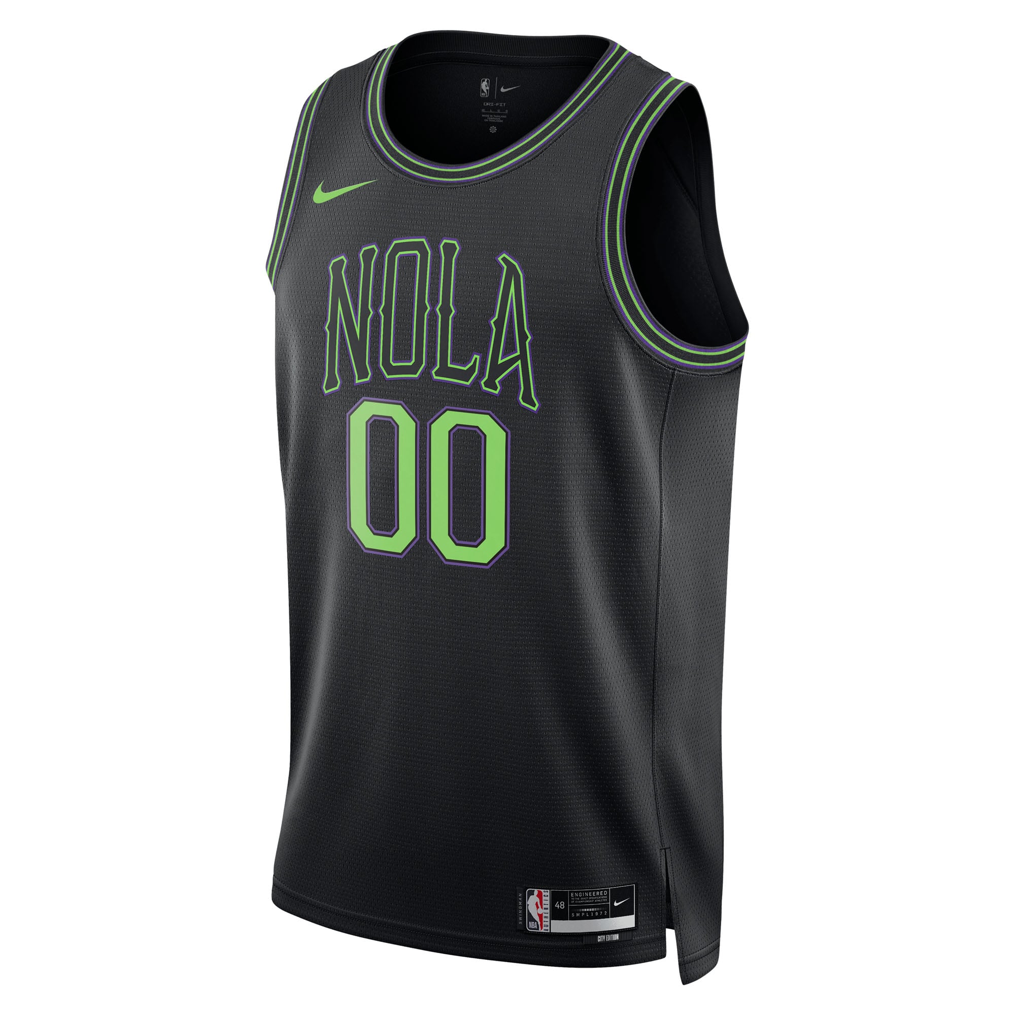 New Orleans Pelicans Unisex 2025/26 City Edition Swingman Custom Jersey - Black - Image 3