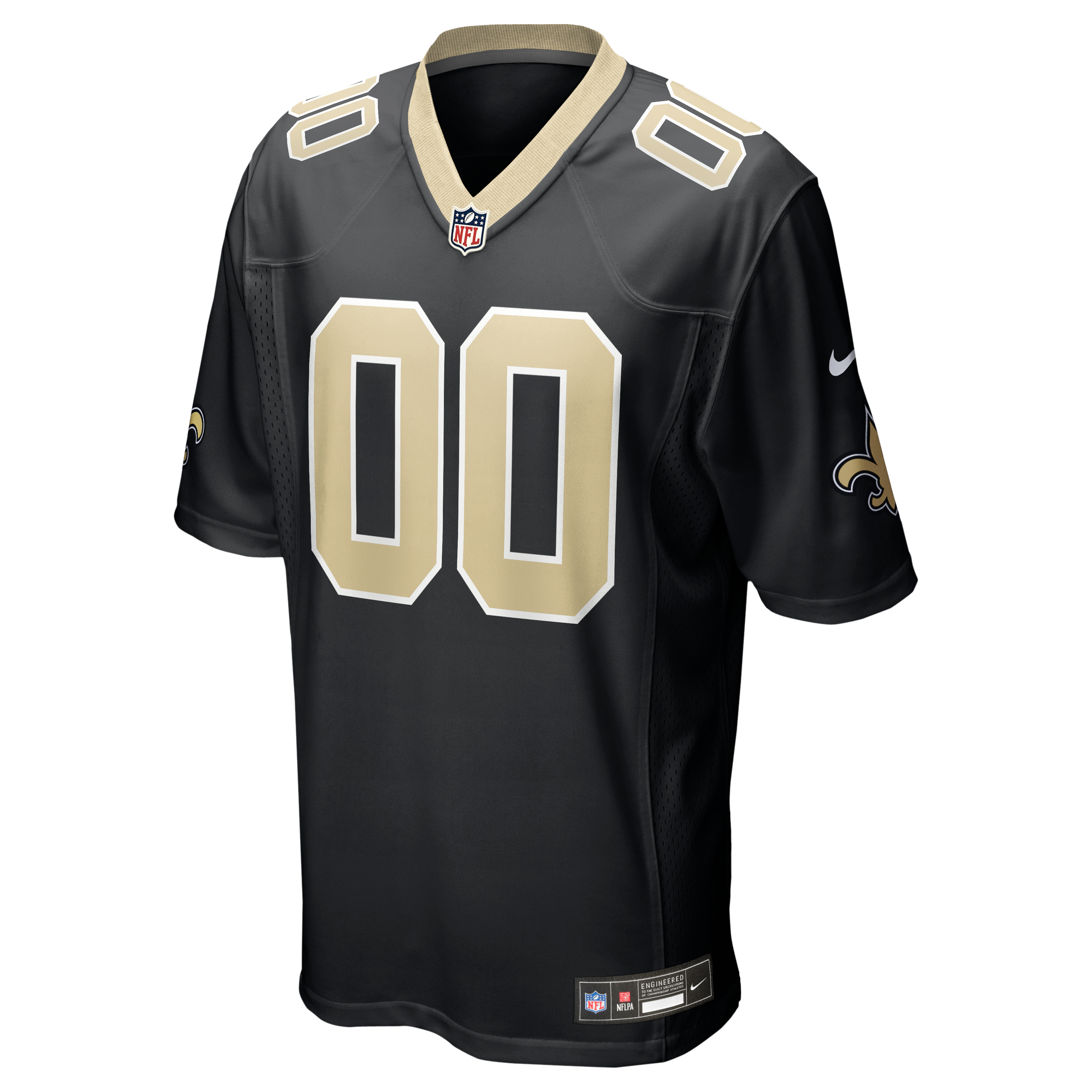 New Orleans Saints Gameday Golds Alternate Custom Game Jersey - Black - Image 3