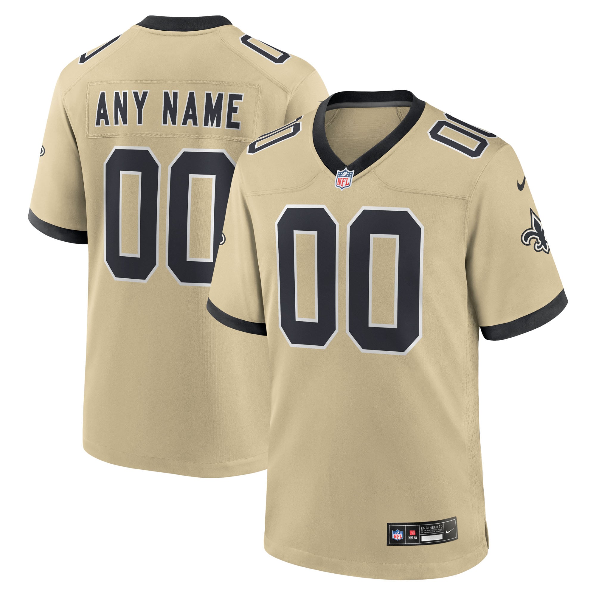New Orleans Saints Gameday Golds Alternate Custom Game Jersey - Gold - Image 2