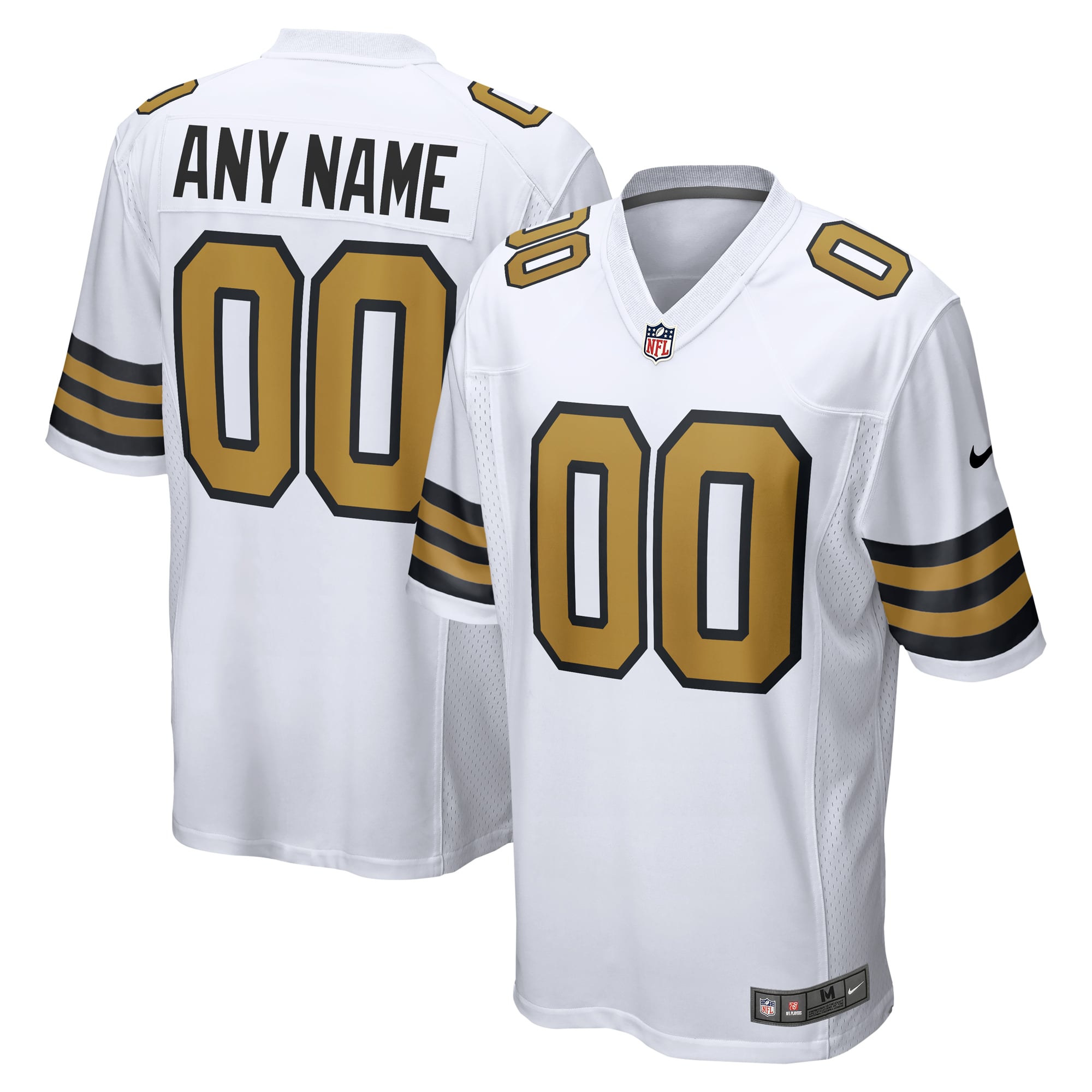 New Orleans Saints Gameday Golds Alternate Custom Game Jersey - White