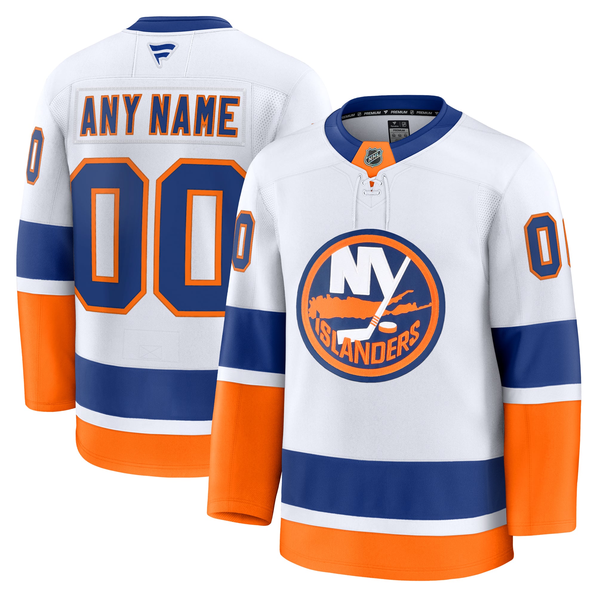 New York Islanders Home Premium Custom Jersey - White - Image 2