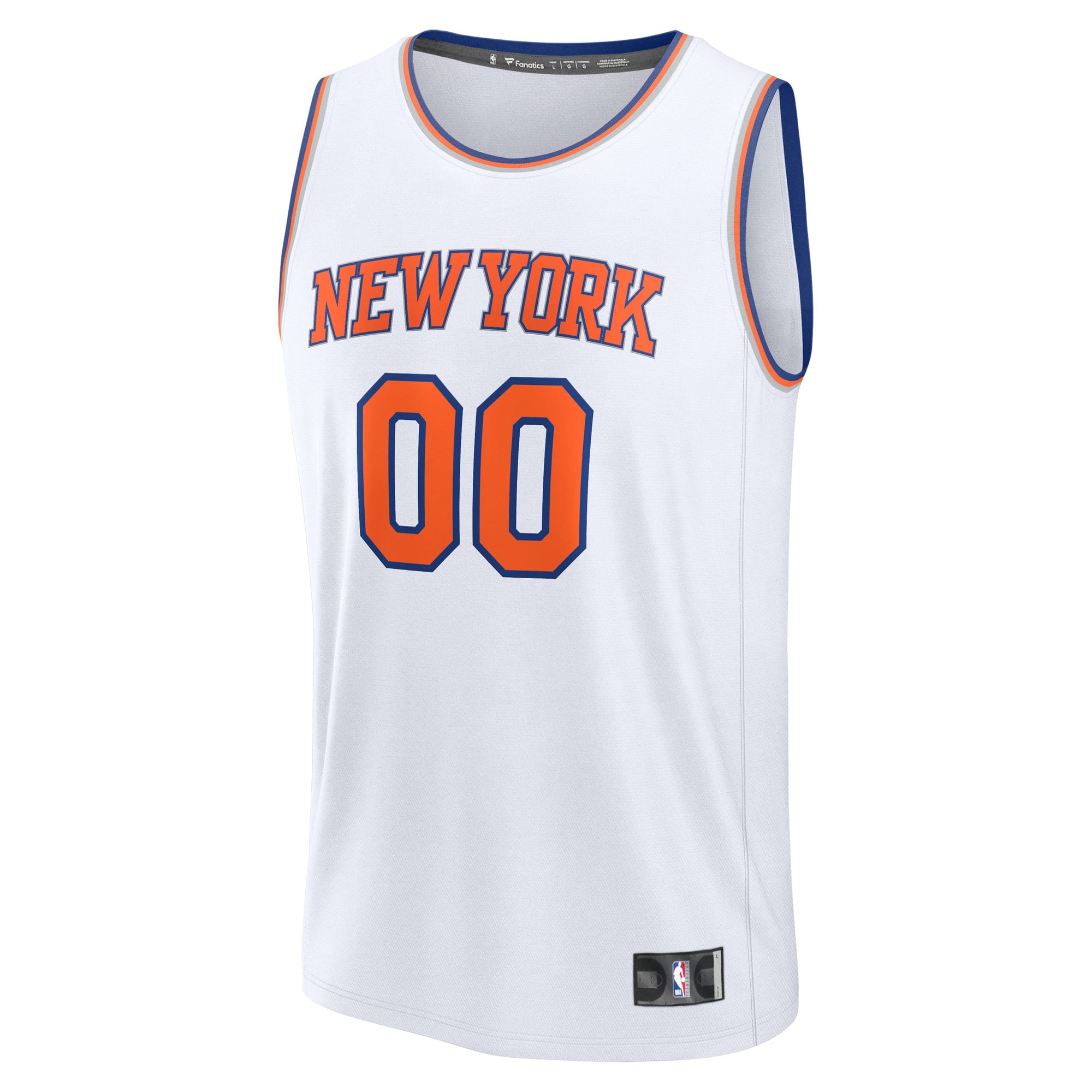 New York Knicks Youth Fast Break Custom Jersey - Association Edition - White - Image 3