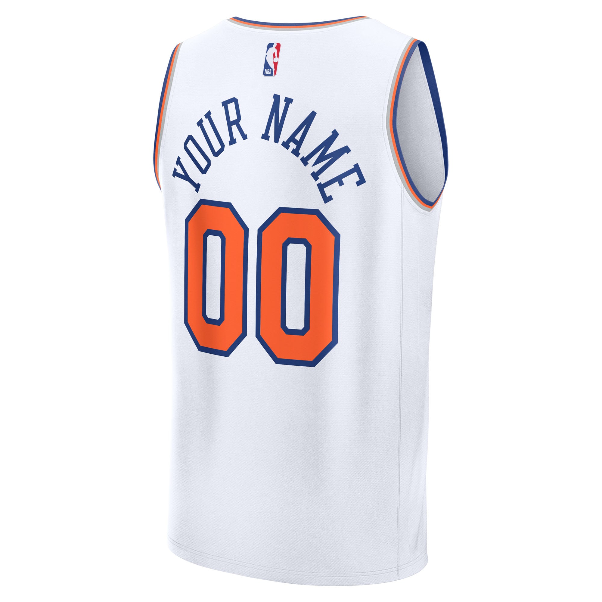New York Knicks Youth Fast Break Custom Jersey - Association Edition - White - Image 4