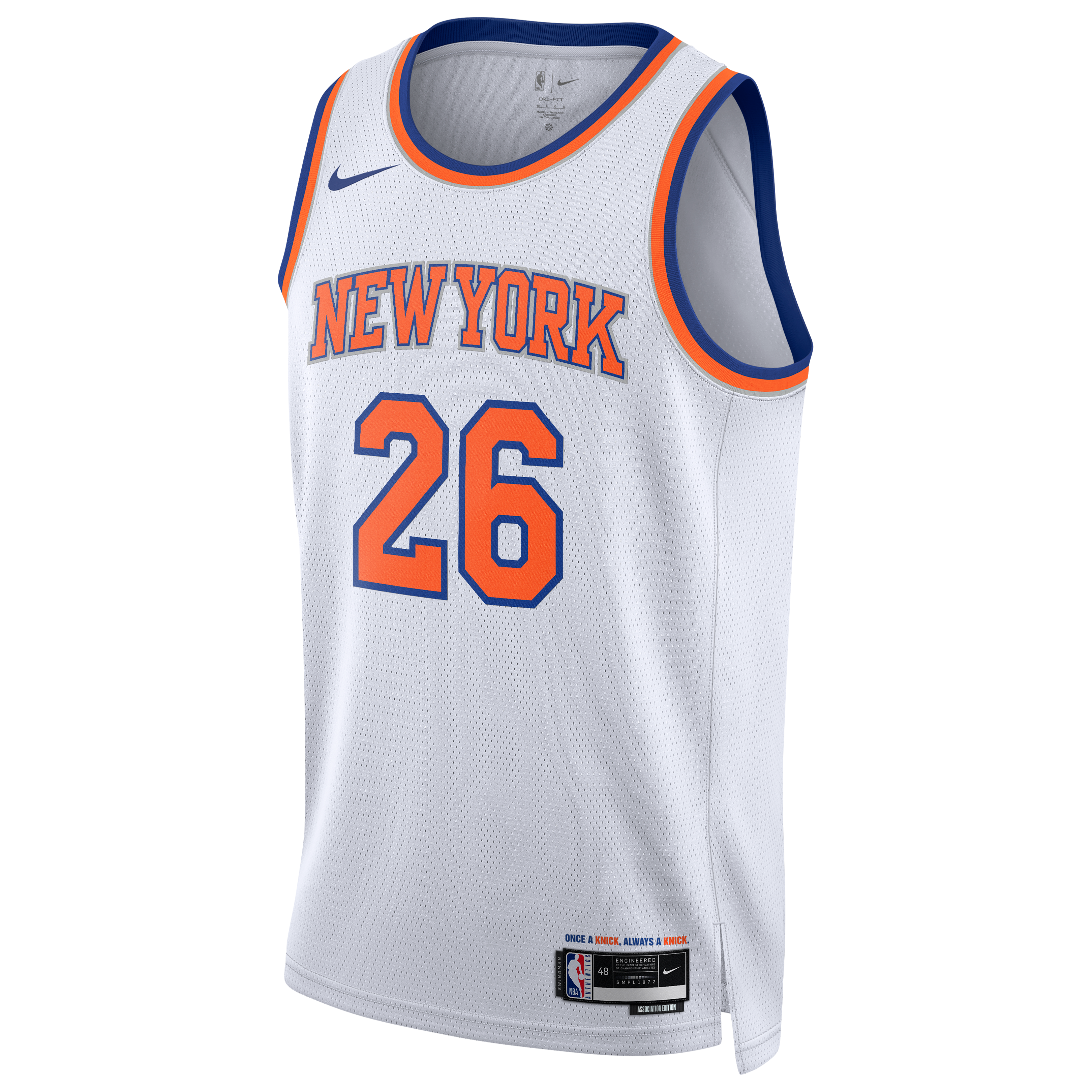 New York Knicks Unisex 2026 Finals Champions Always 26 Swingman Jersey - White - Association Edition - Image 3