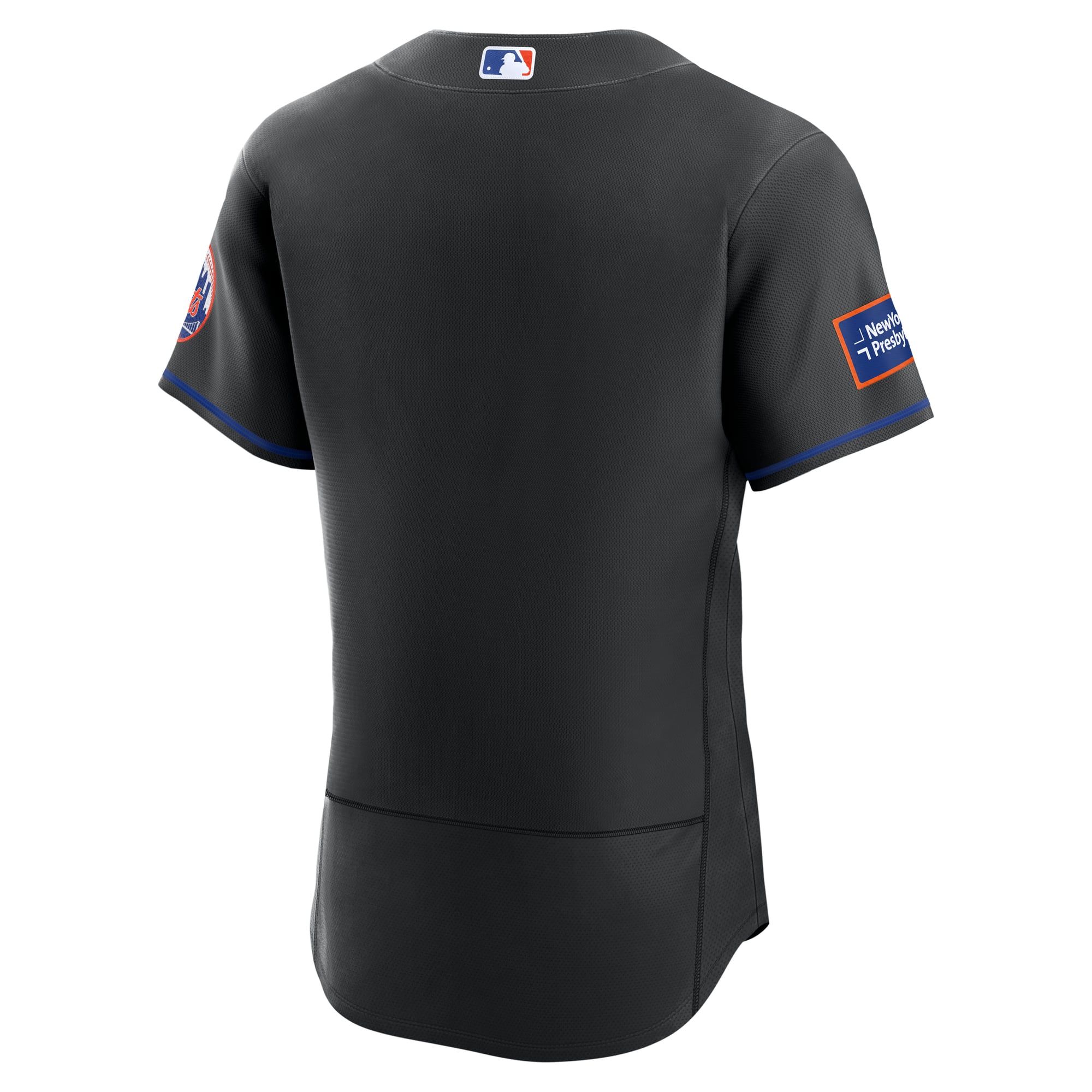 New York Mets Home Sponsor Patch Jersey - Black - Image 4