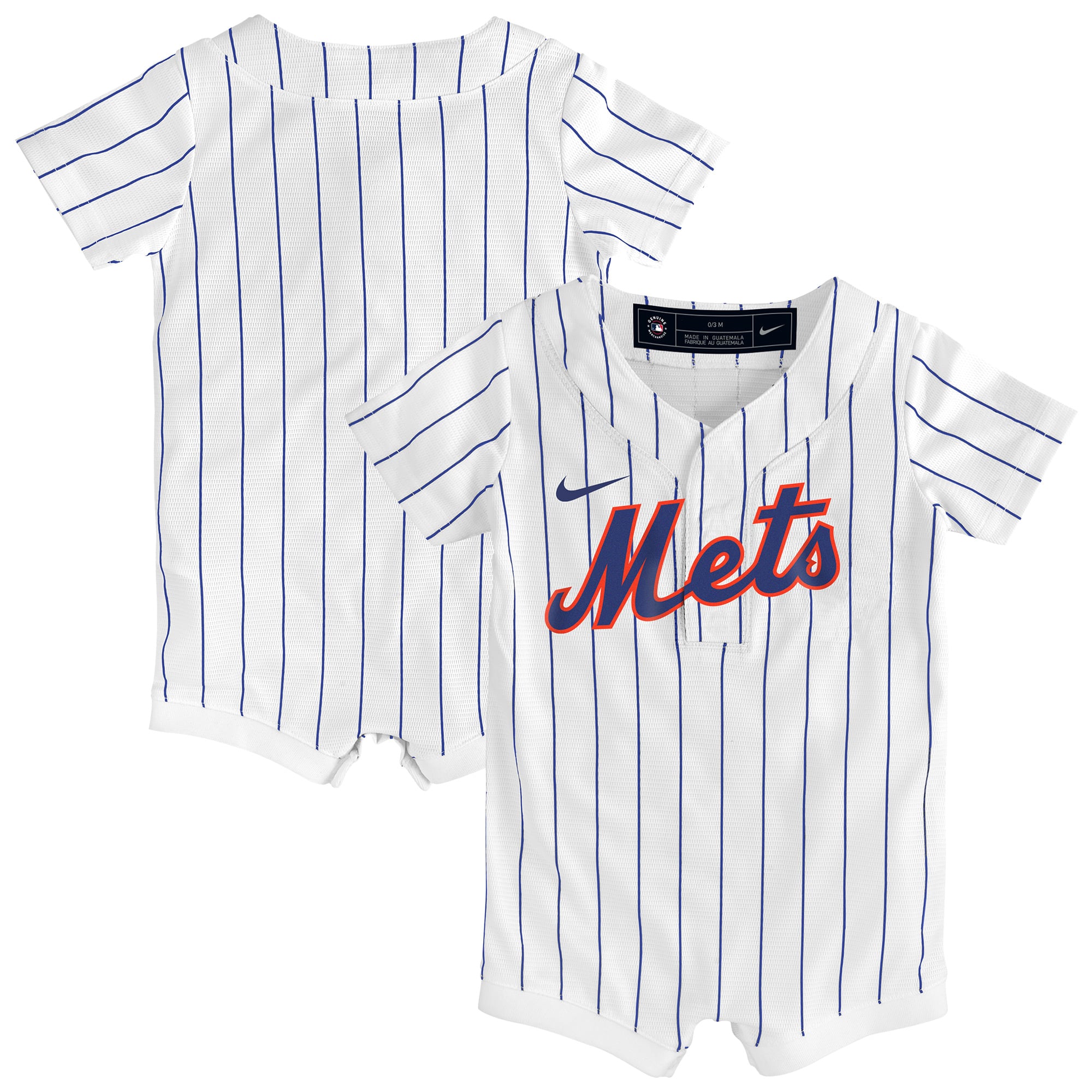 New York Mets Infant Home Romper Jersey - White