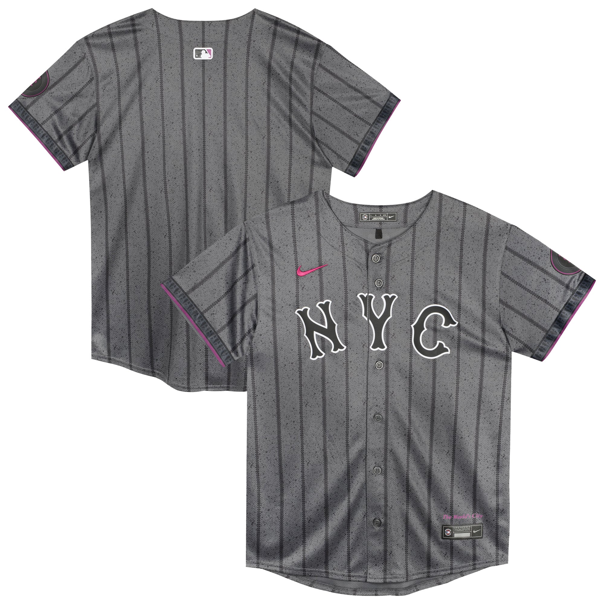 New York Mets Preschool City Connect Jersey - Gray - Image 2