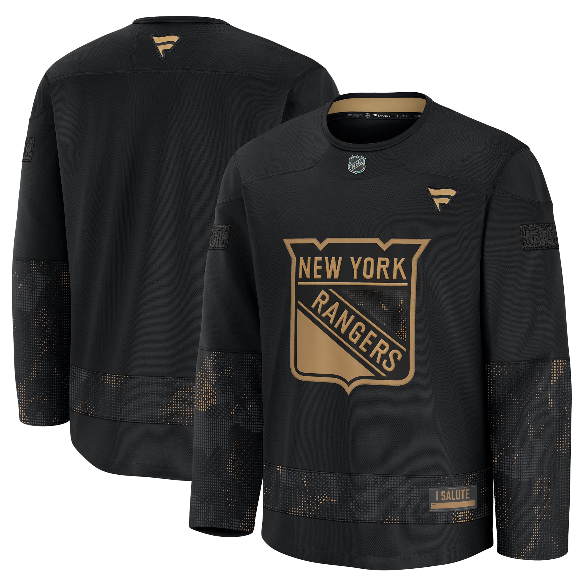 New York Rangers 2024 Military Appreciation Practice Jersey - Black - Image 2
