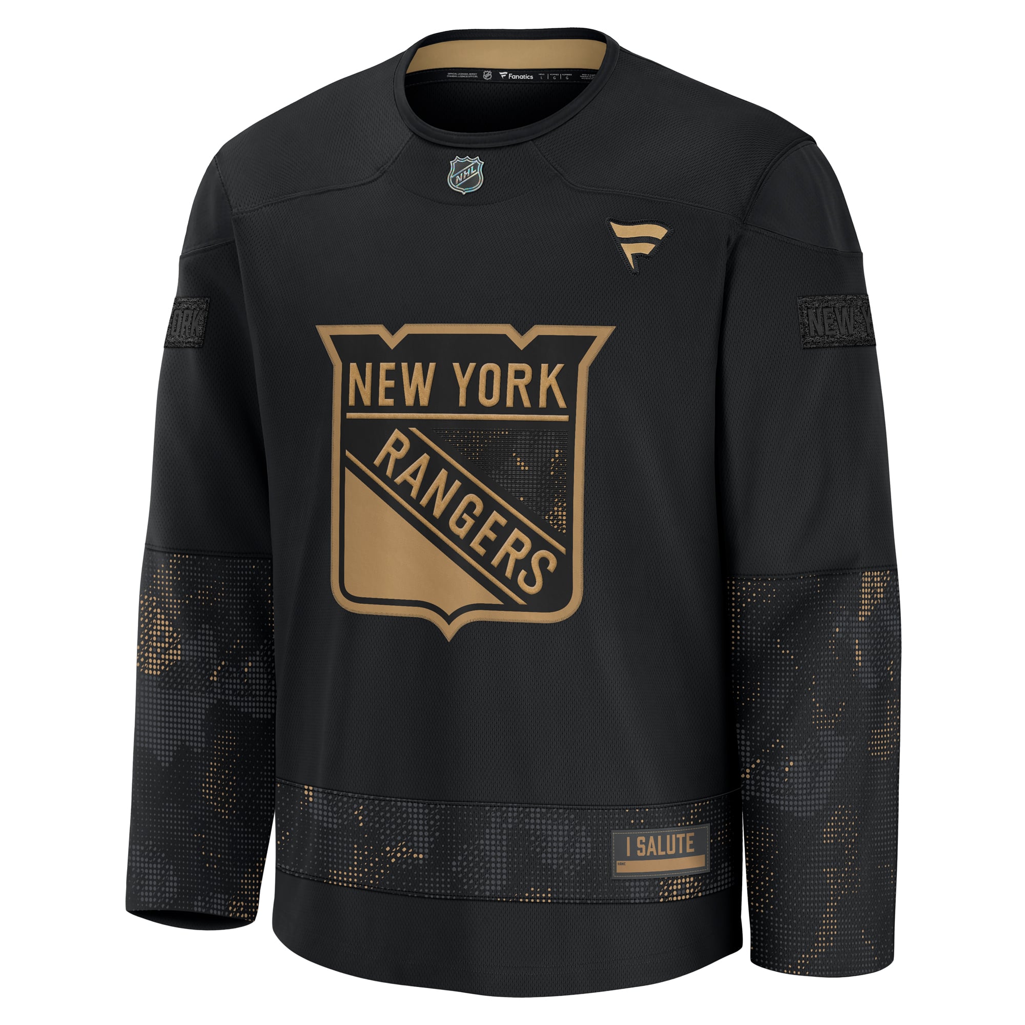 New York Rangers 2024 Military Appreciation Practice Jersey - Black - Image 3