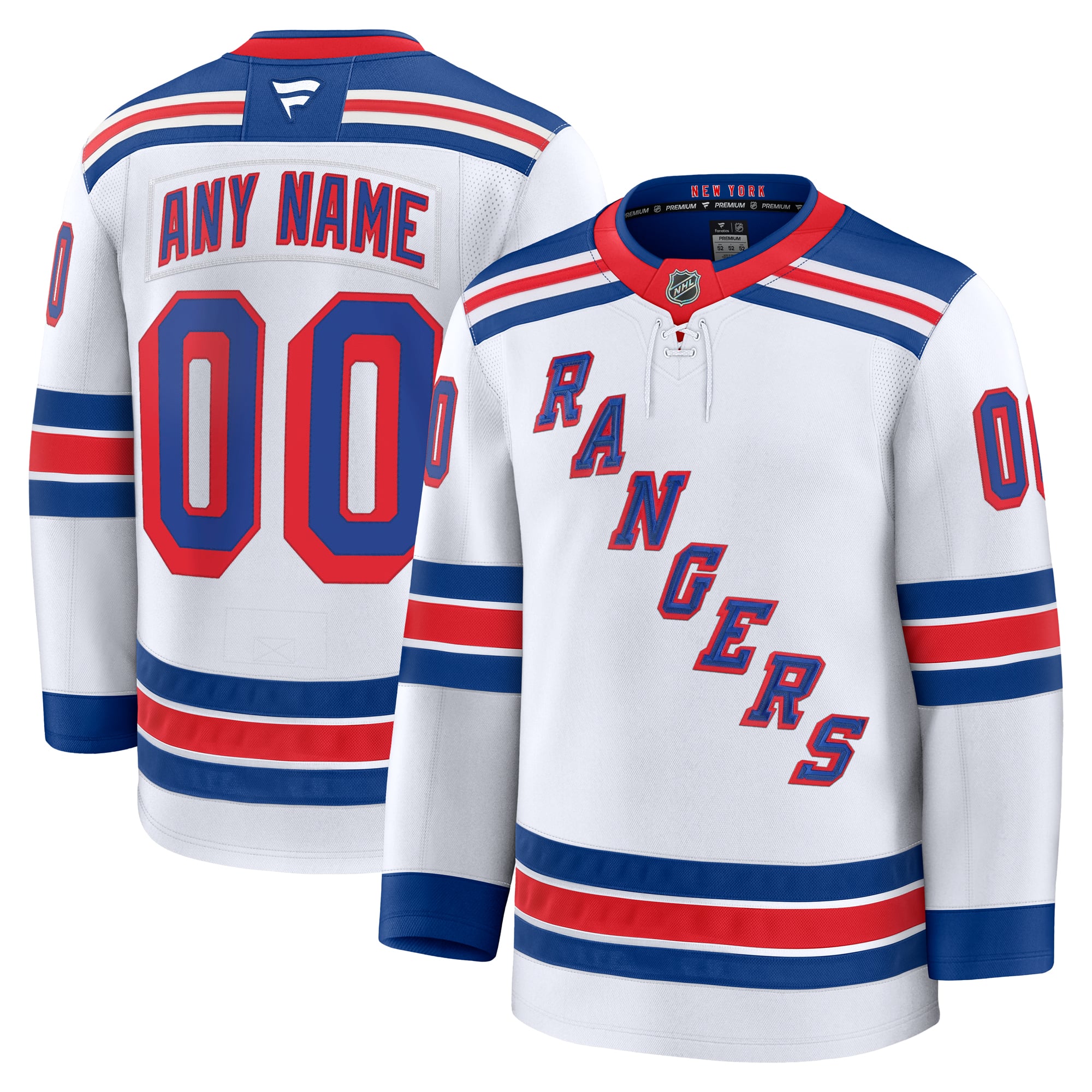 New York Rangers Centennial Premium Custom Jersey - White