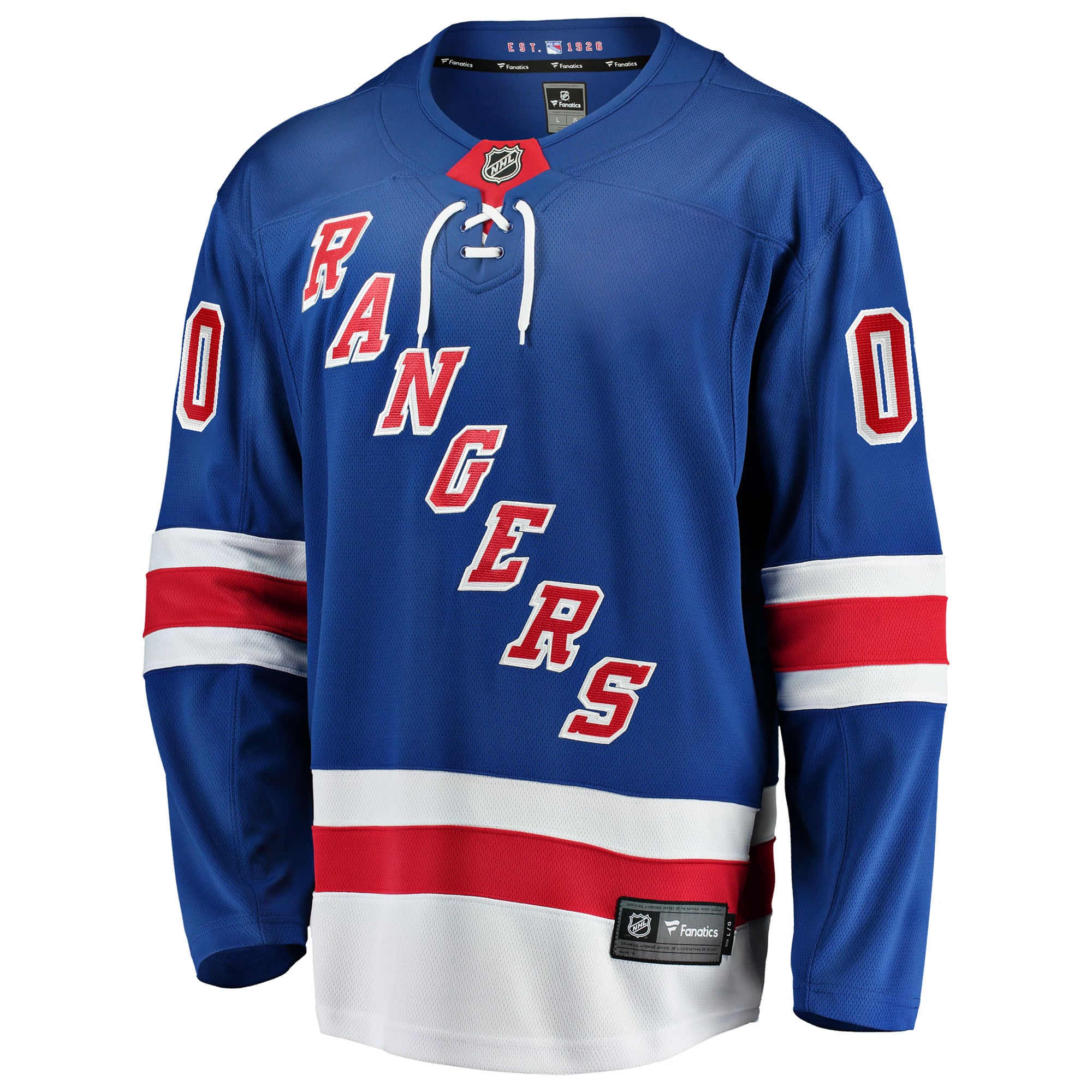 New York Rangers Home Breakaway Custom Jersey - Blue - Image 3
