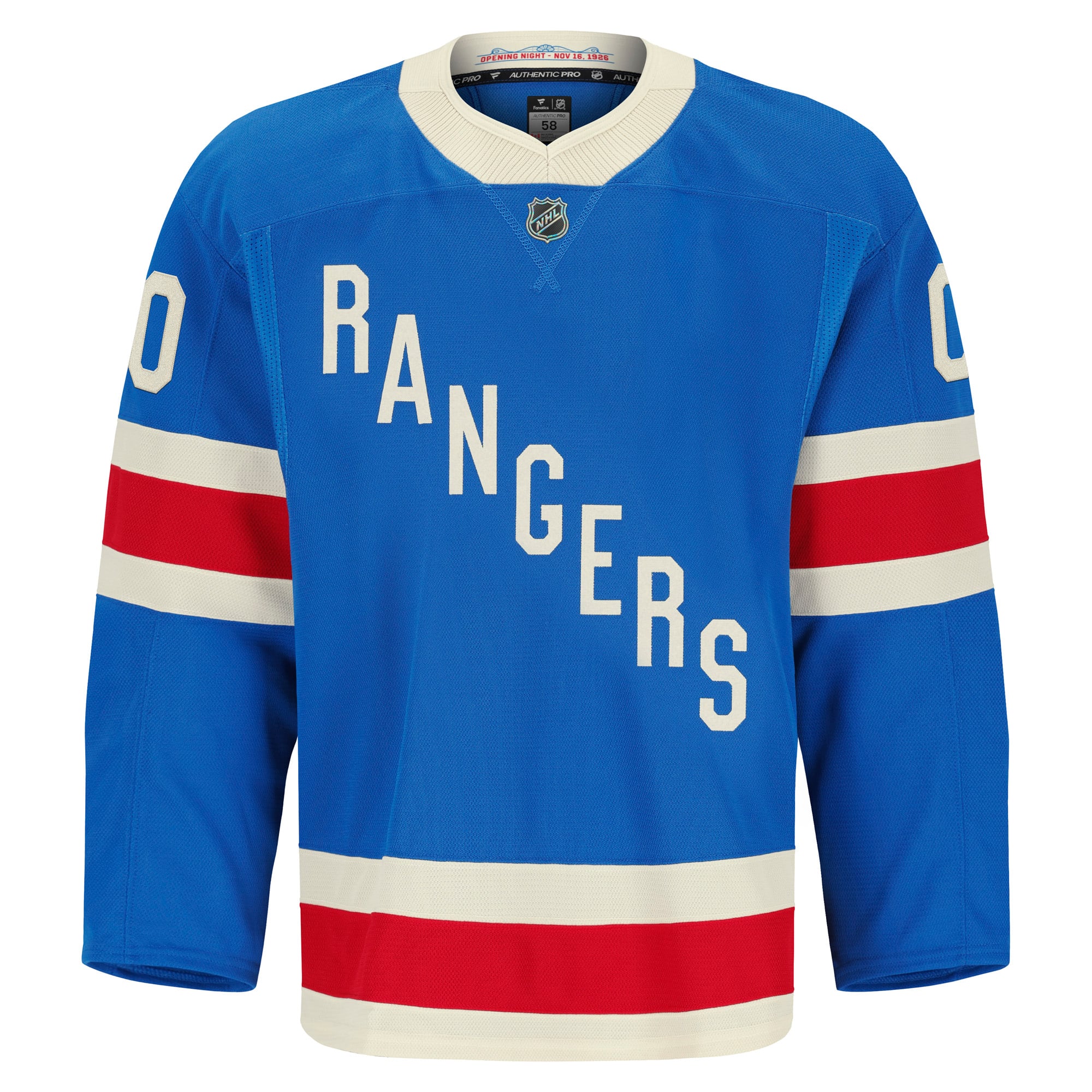 New York Rangers Home Pro Custom Jersey - Blue - Image 3