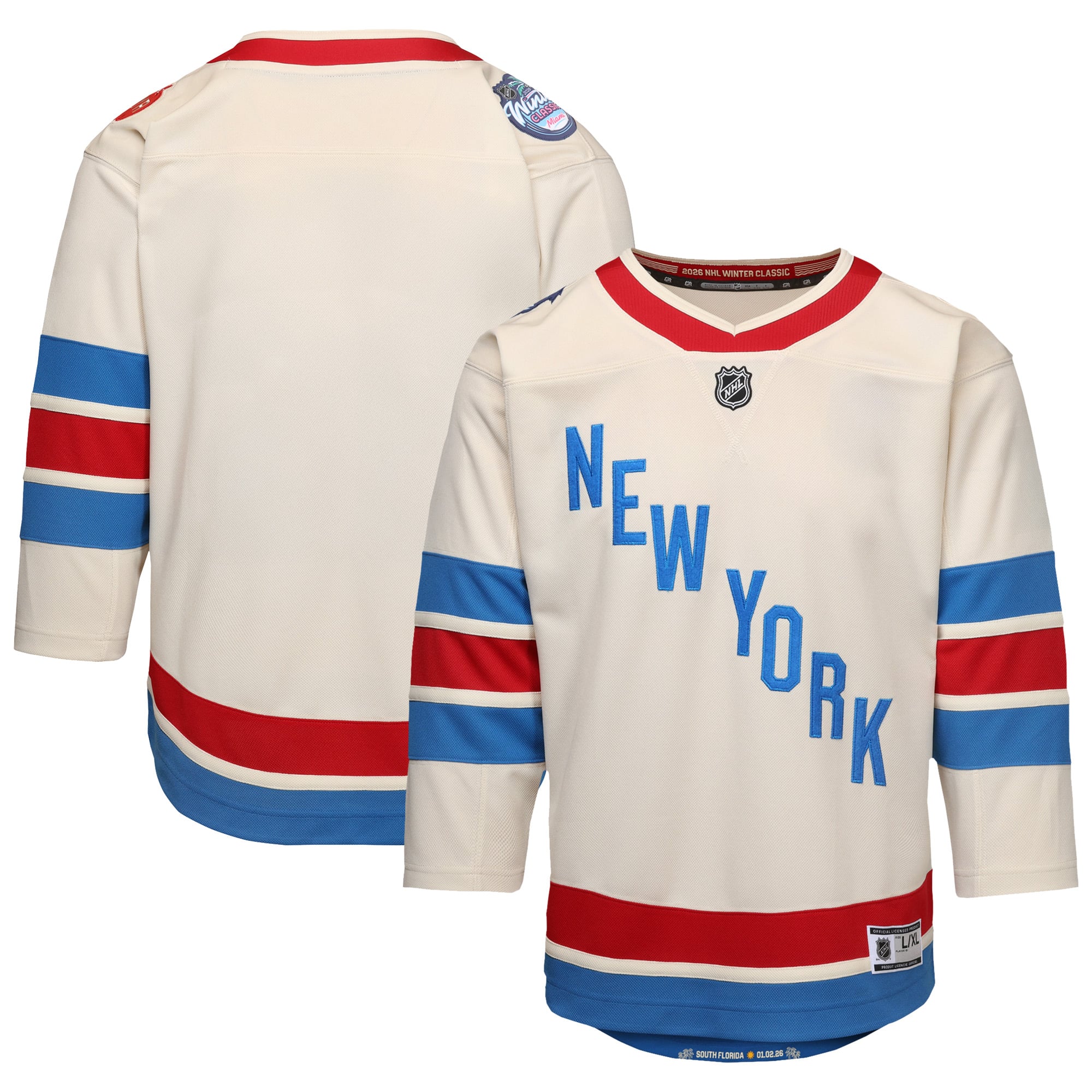 New York Rangers Outerstuff Youth 2026 Winter Classic Premier Jersey - White - Image 2