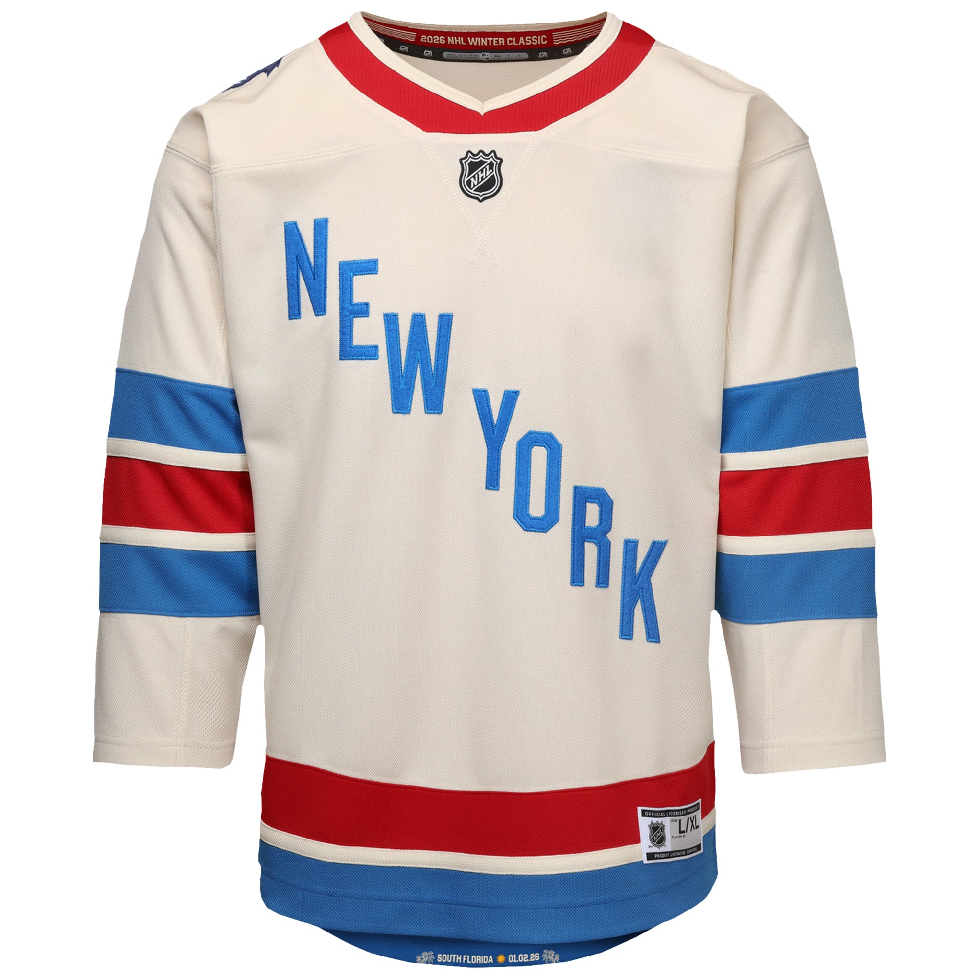 New York Rangers Outerstuff Youth 2026 Winter Classic Premier Jersey - White - Image 3