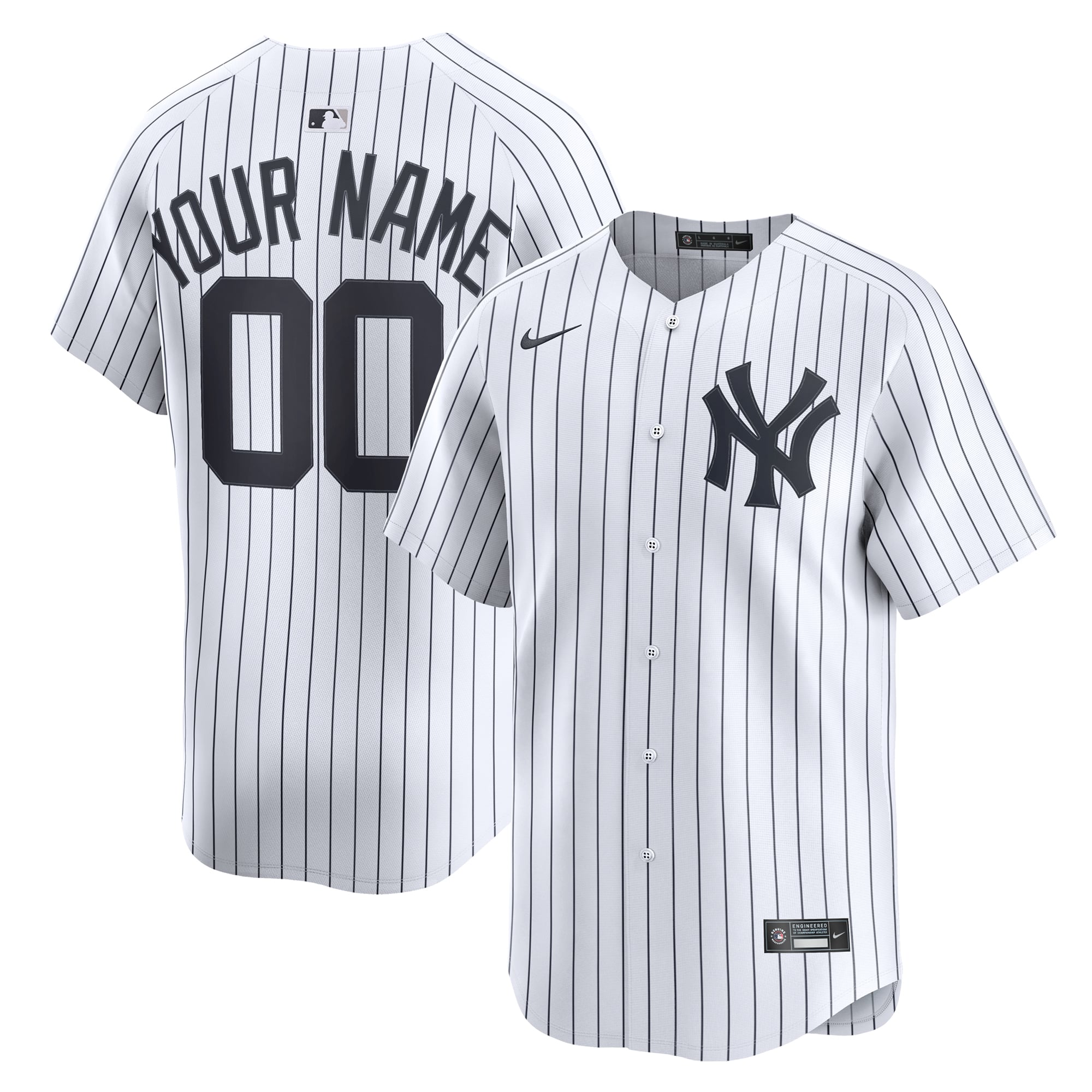 New York Yankees Home Limited Custom Jersey - White - Image 2