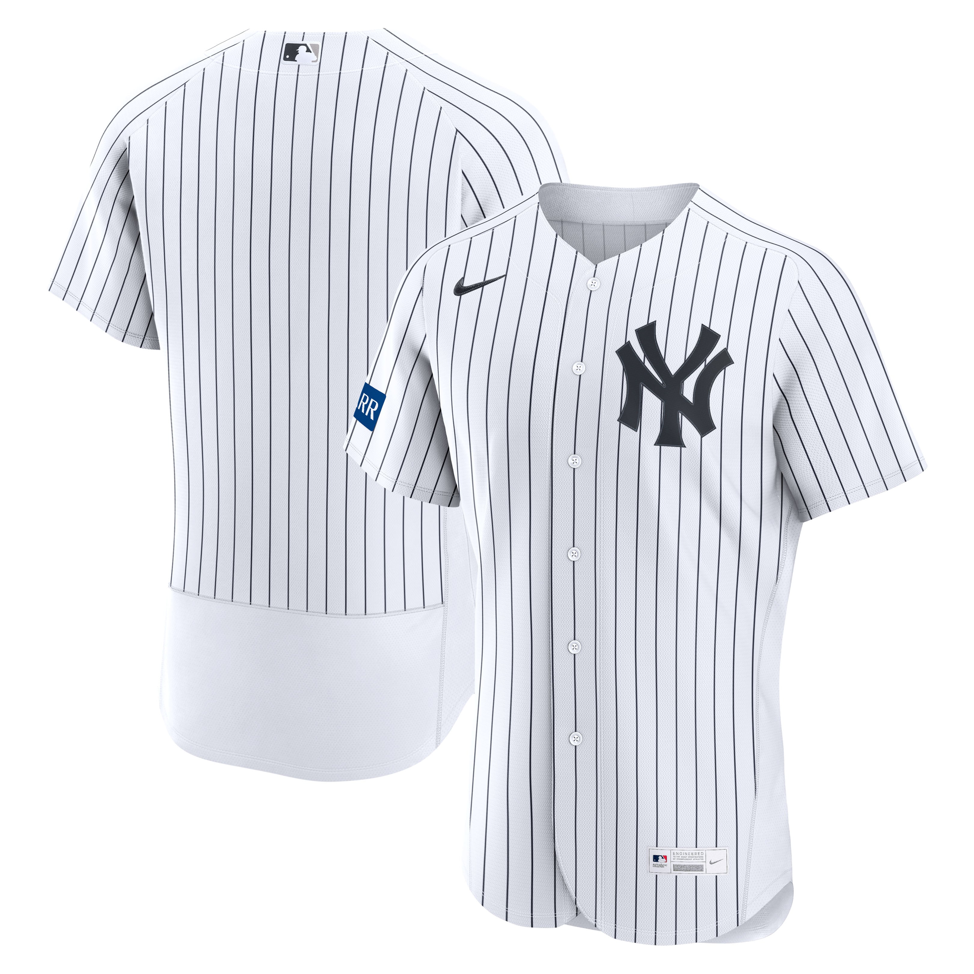 New York Yankees Home Sponsor Patch Jersey - White - Image 2