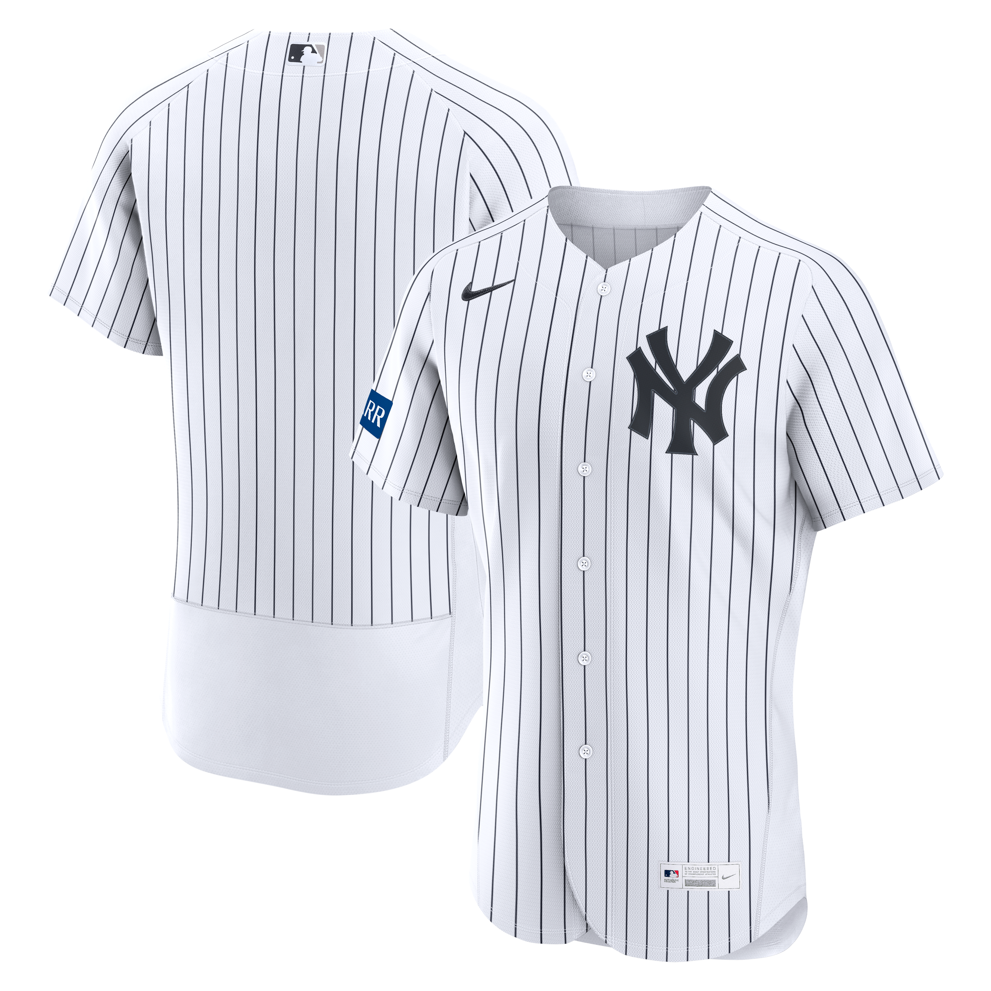 New York Yankees Home Sponsor Patch Jersey - White