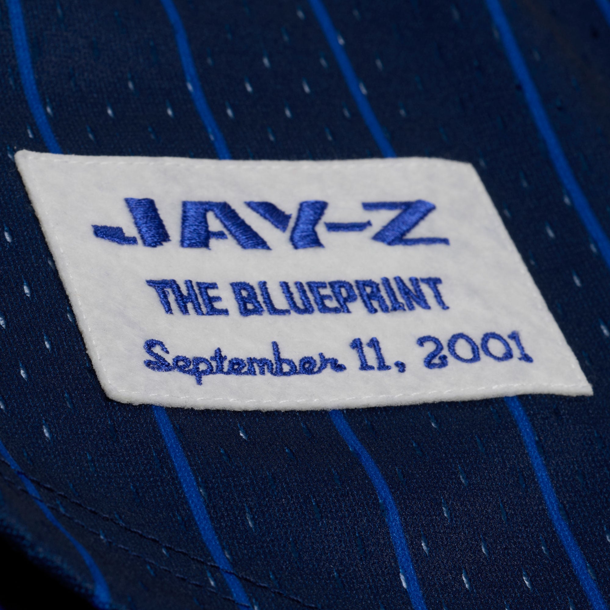 New York Yankees Jay-Z The Blueprint x Mesh Baseball Jersey - Navy - Image 6