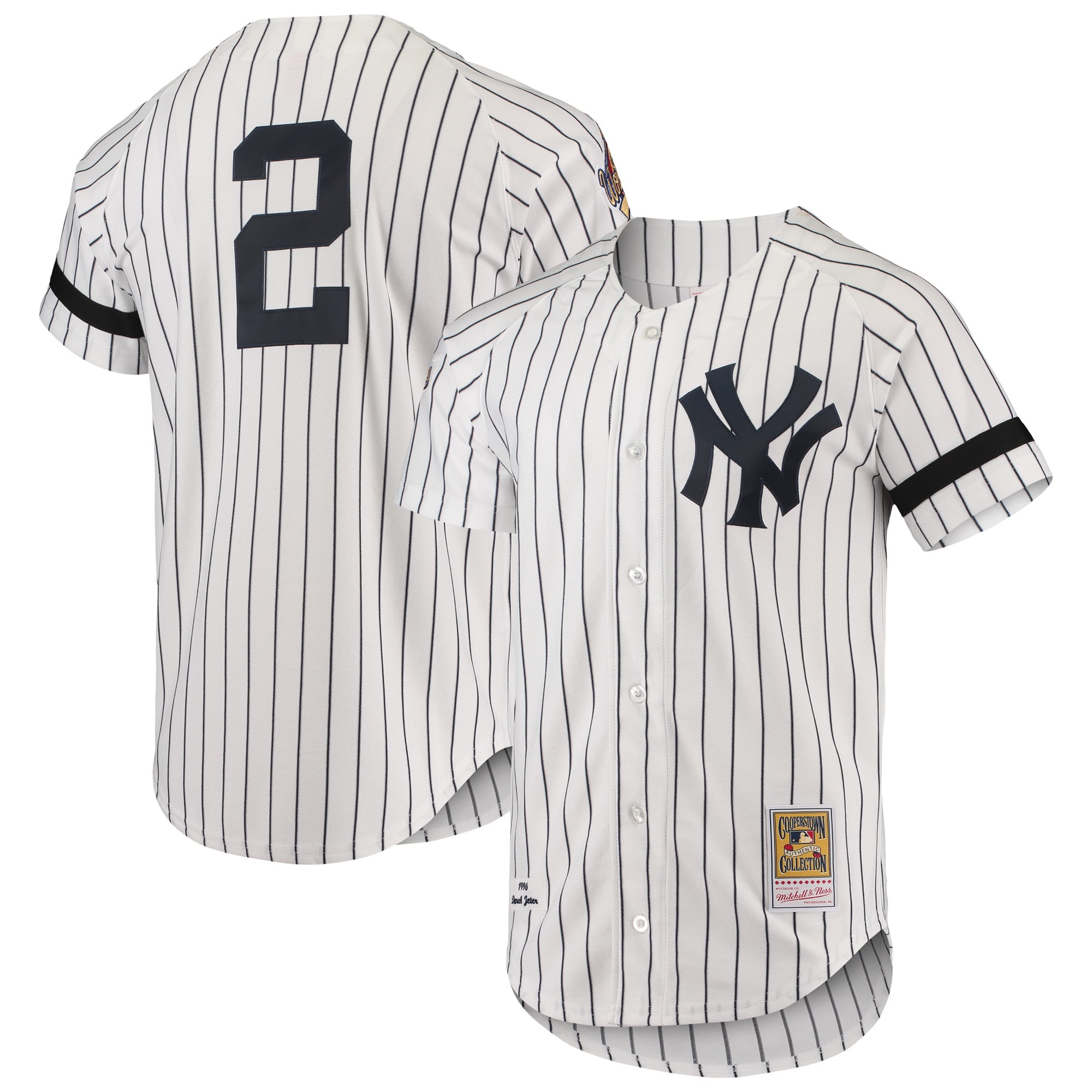 New York Yankees Cooperstown Collection 1996 Home Jersey - White - Image 2
