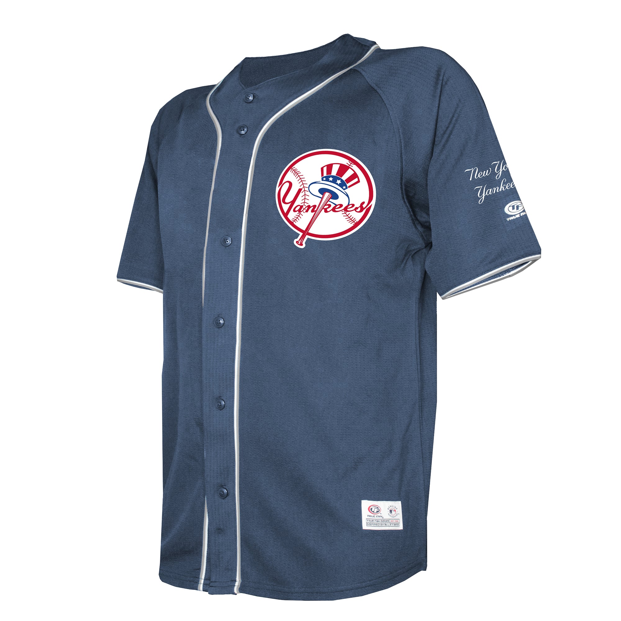 New York Yankees Stitches Team Color Full-Button Fashion Jersey - Navy - Image 3