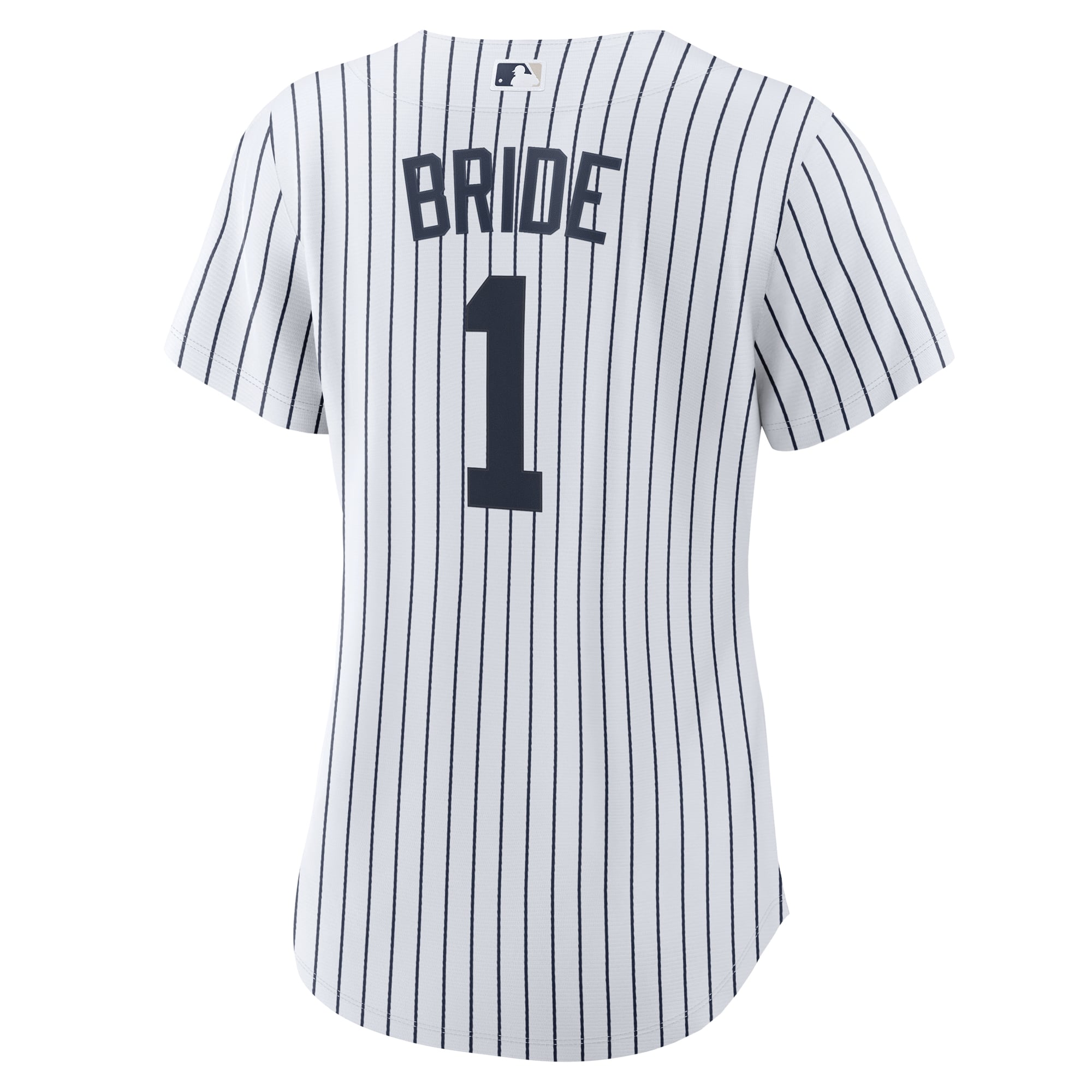 New York Yankees Women's #1 Bride Home Jersey - White - Image 4