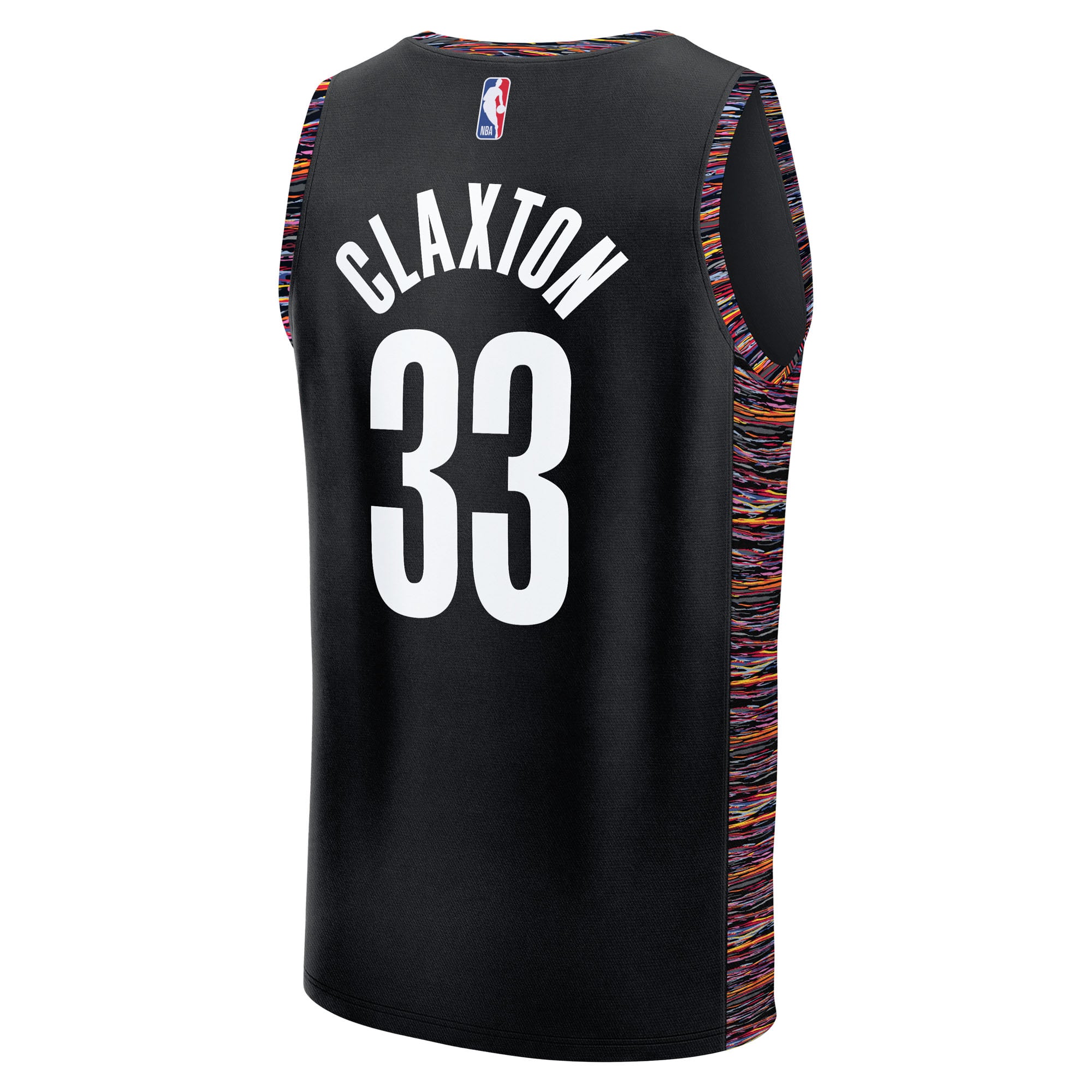 Nic Claxton Brooklyn Nets Youth Fast Break Jersey - City Edition - Black - Image 4