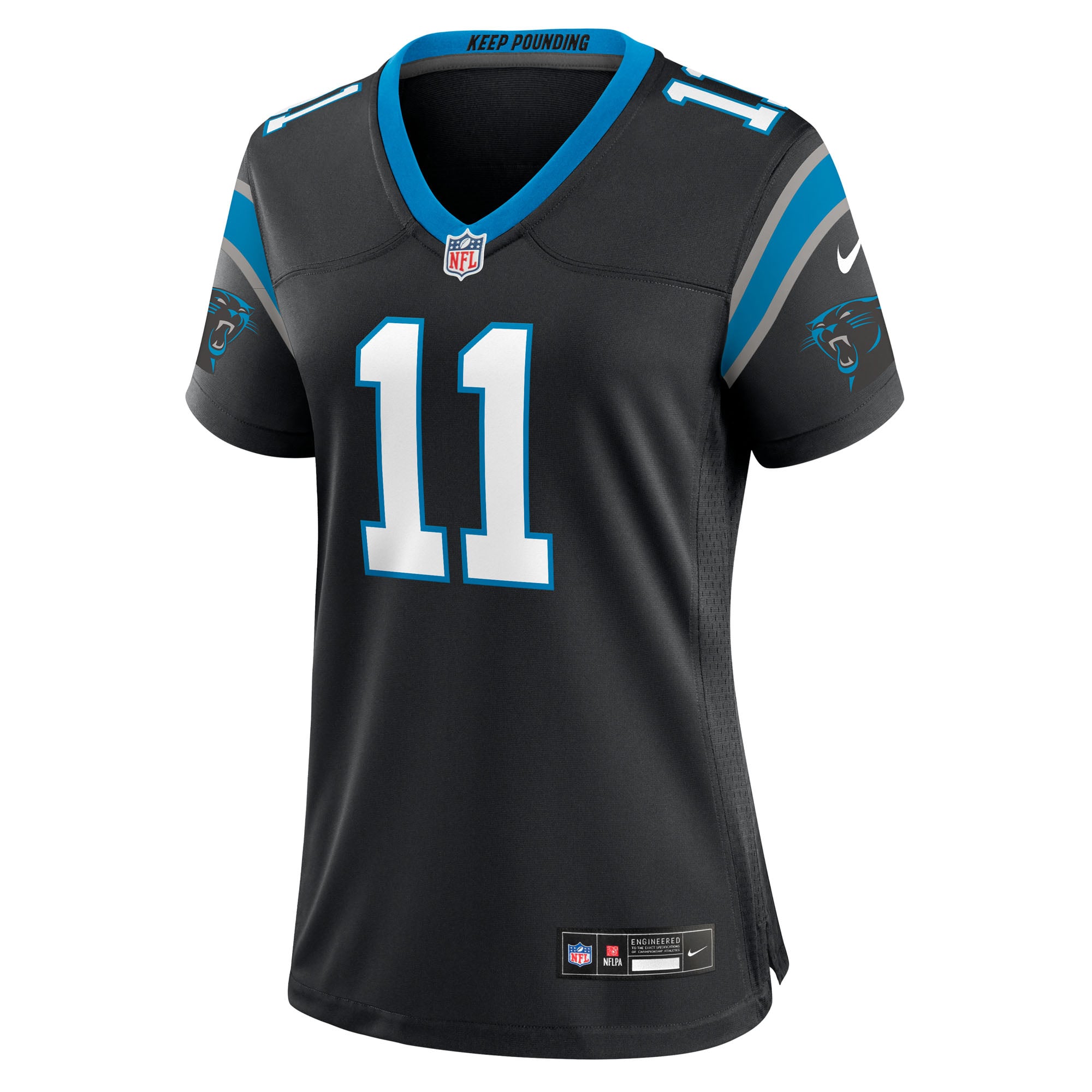 Nic Scourton Carolina Panthers Women's Team Game Jersey - Black - Image 3