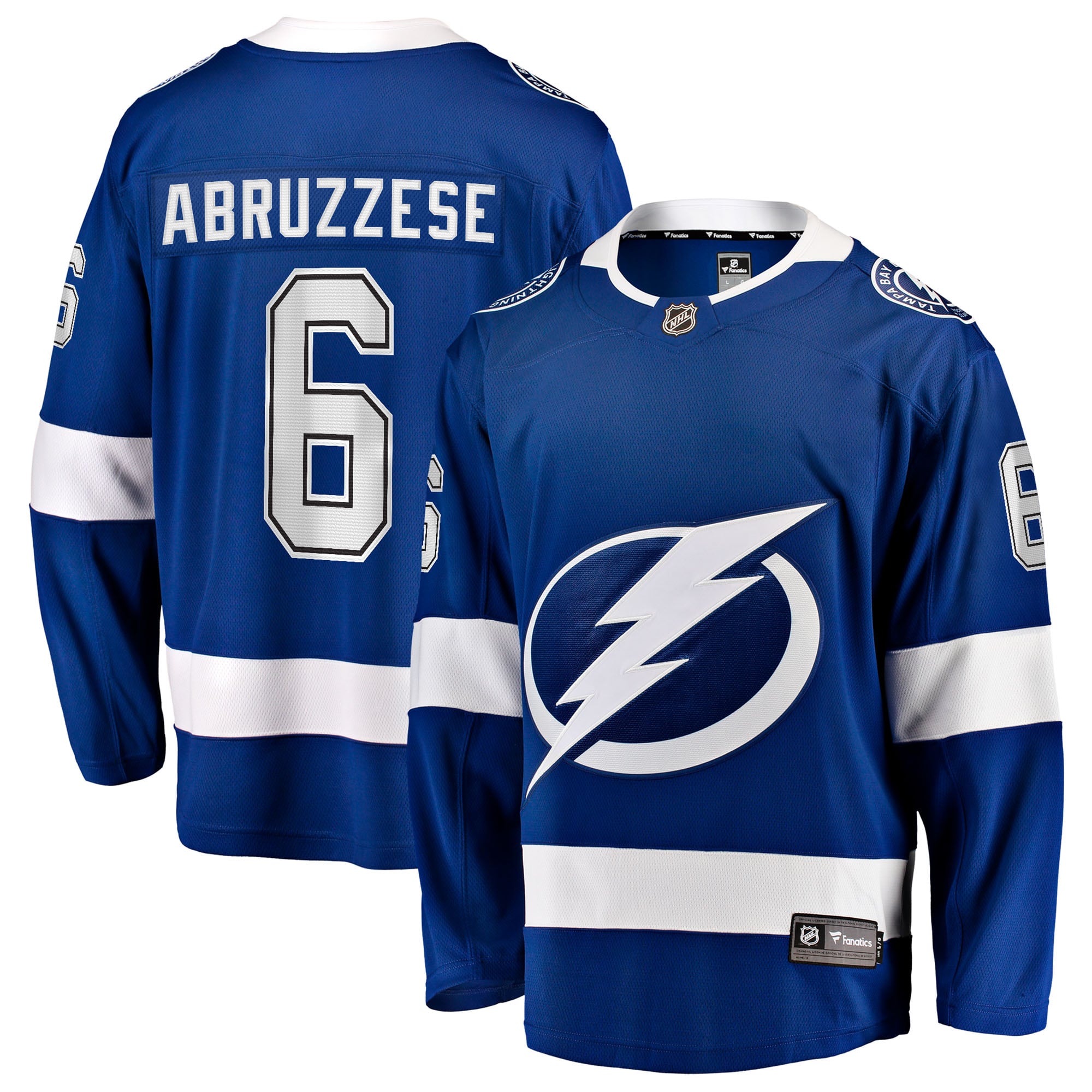Nick Abruzzese Tampa Bay Lightning Home Breakaway Jersey - Blue - Image 2