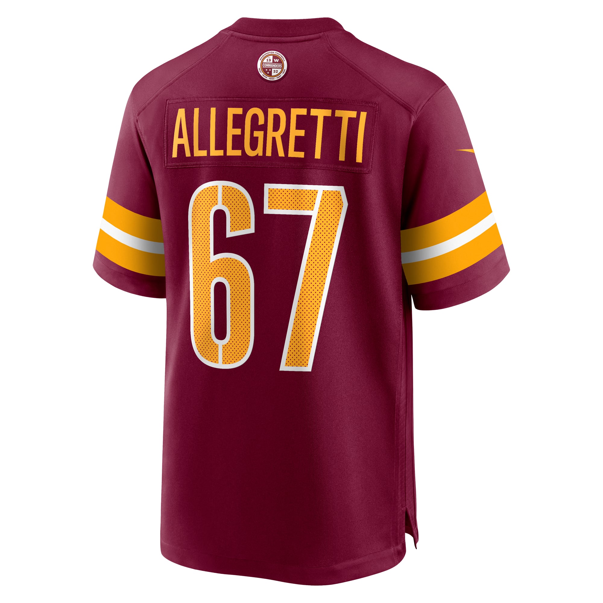 Nick Allegretti Washington Commanders Game Jersey - Burgundy - Image 4