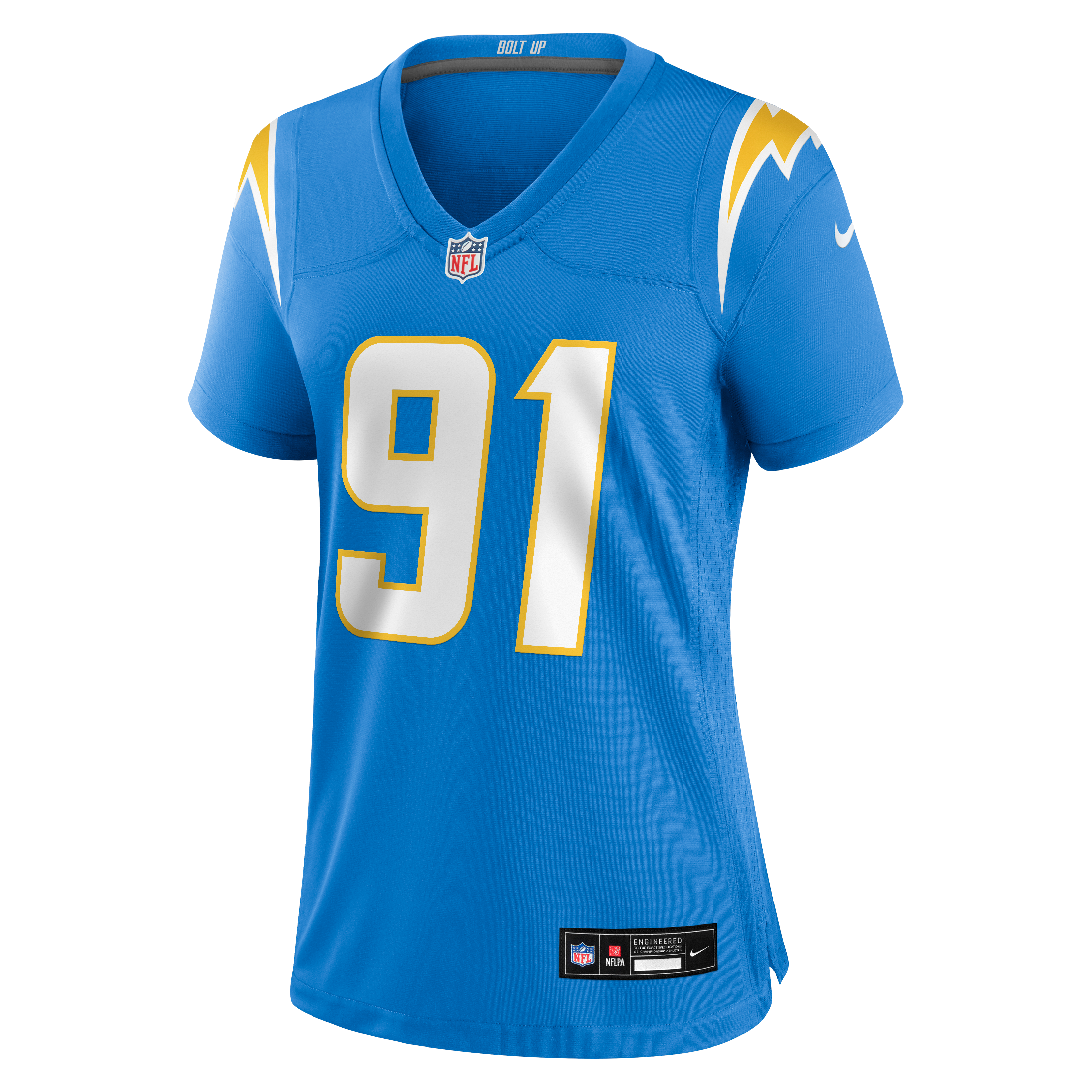 Nick Barrett Los Angeles Chargers Women's Team Game Jersey - Powder Blue - Image 7
