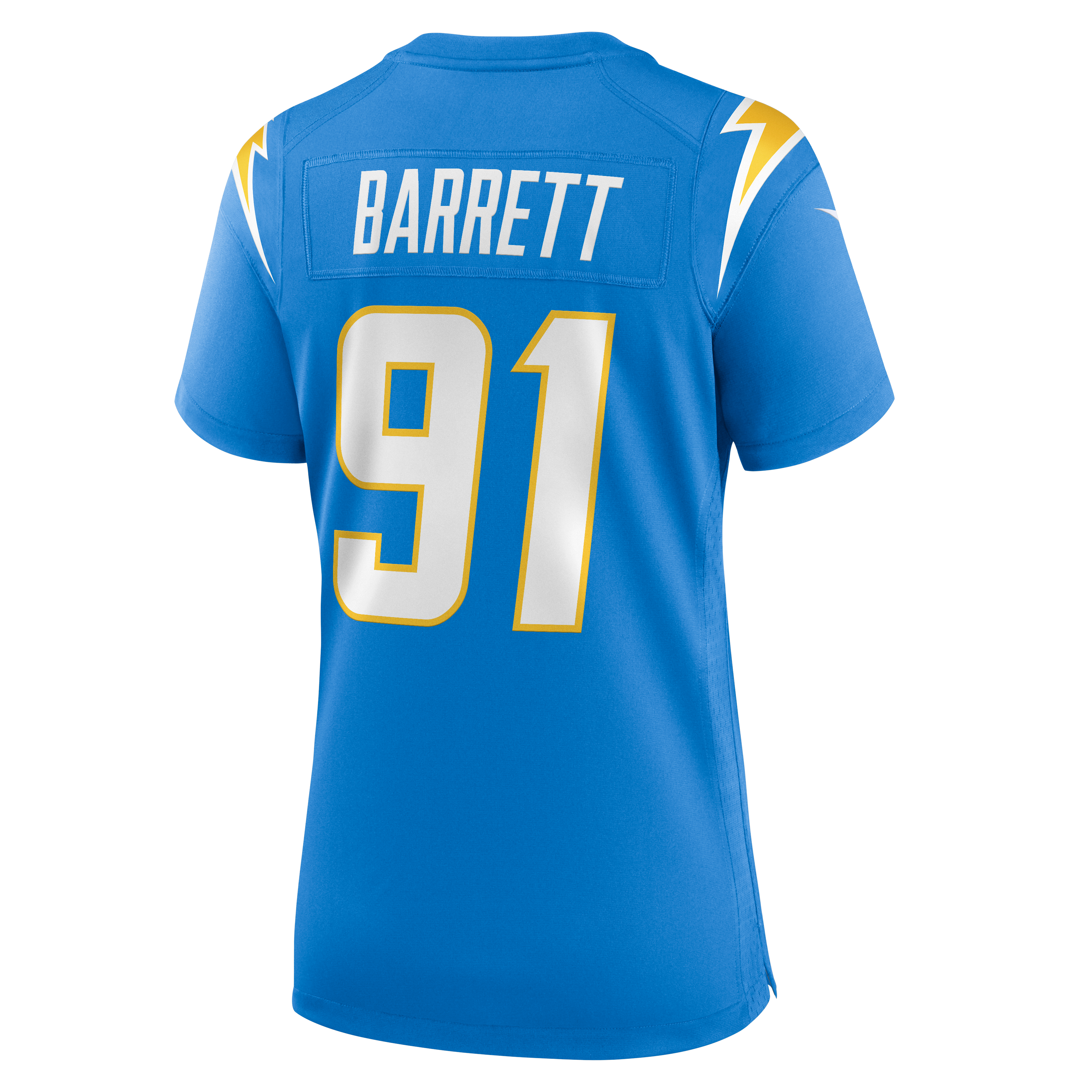 Nick Barrett Los Angeles Chargers Women's Team Game Jersey - Powder Blue - Image 8