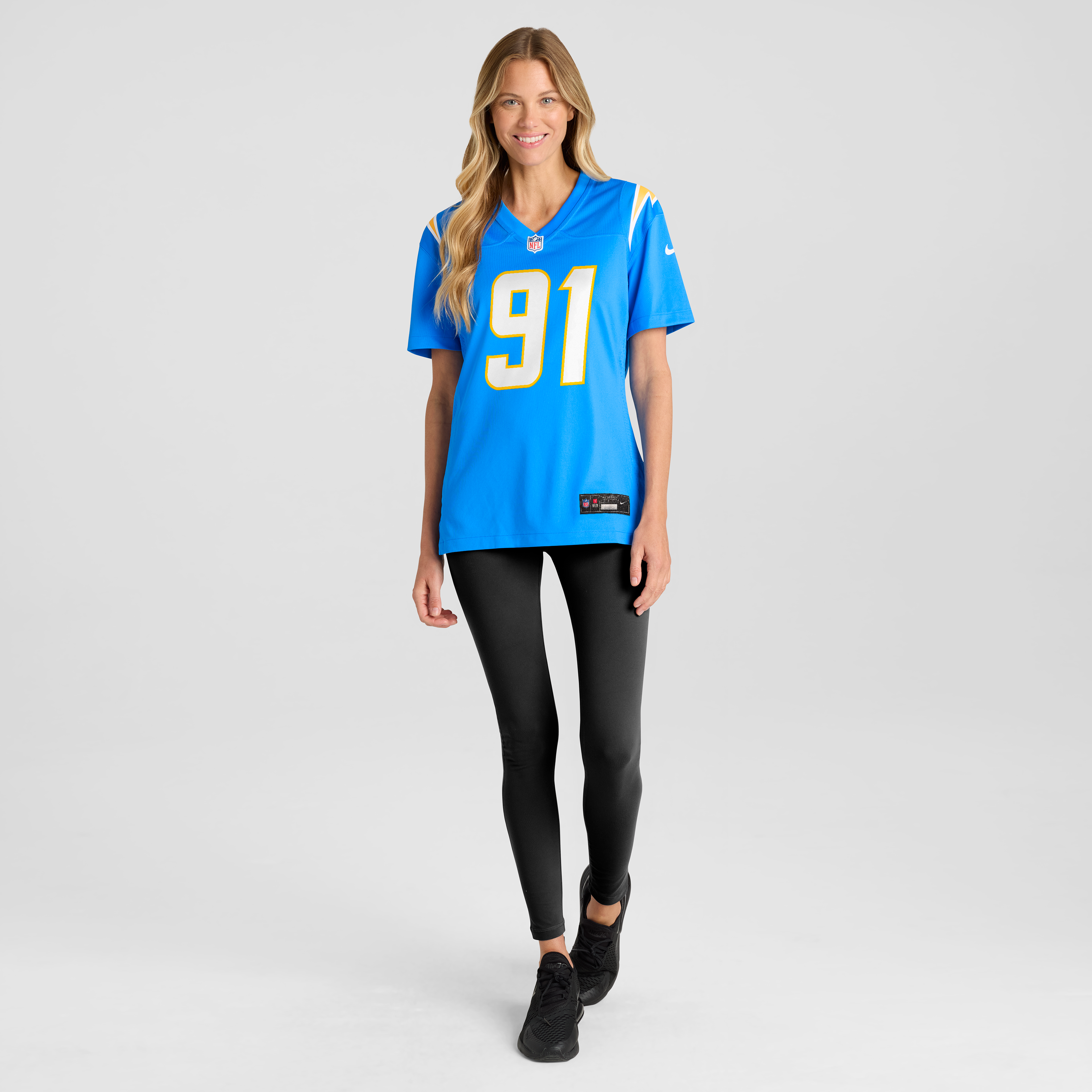 Nick Barrett Los Angeles Chargers Women's Team Game Jersey - Powder Blue - Image 3