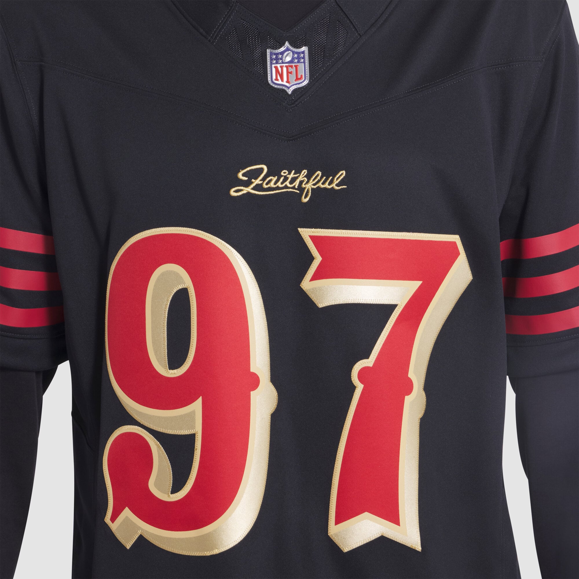 Nick Bosa San Francisco 49ers 2025 Rivalries Collection Stitched Limited Jersey - Black - Image 7