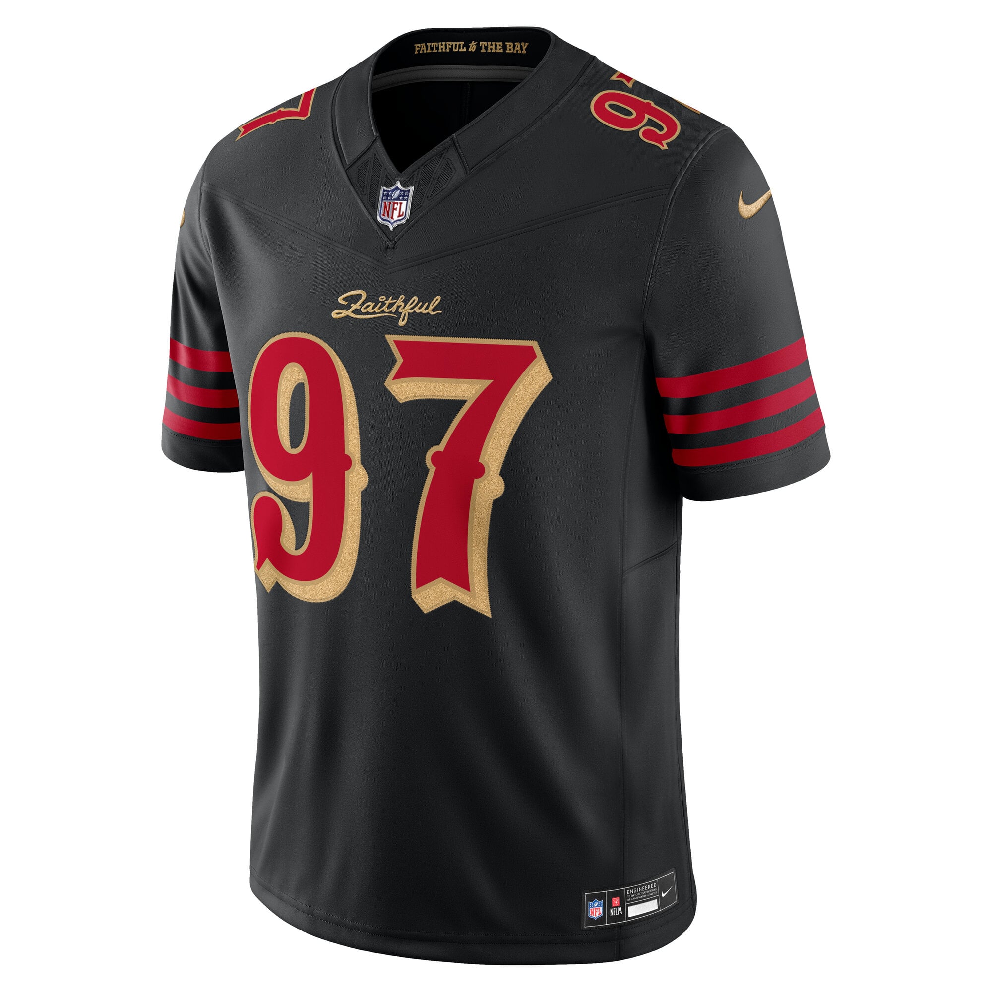 Nick Bosa San Francisco 49ers 2025 Rivalries Collection Stitched Limited Jersey - Black - Image 3
