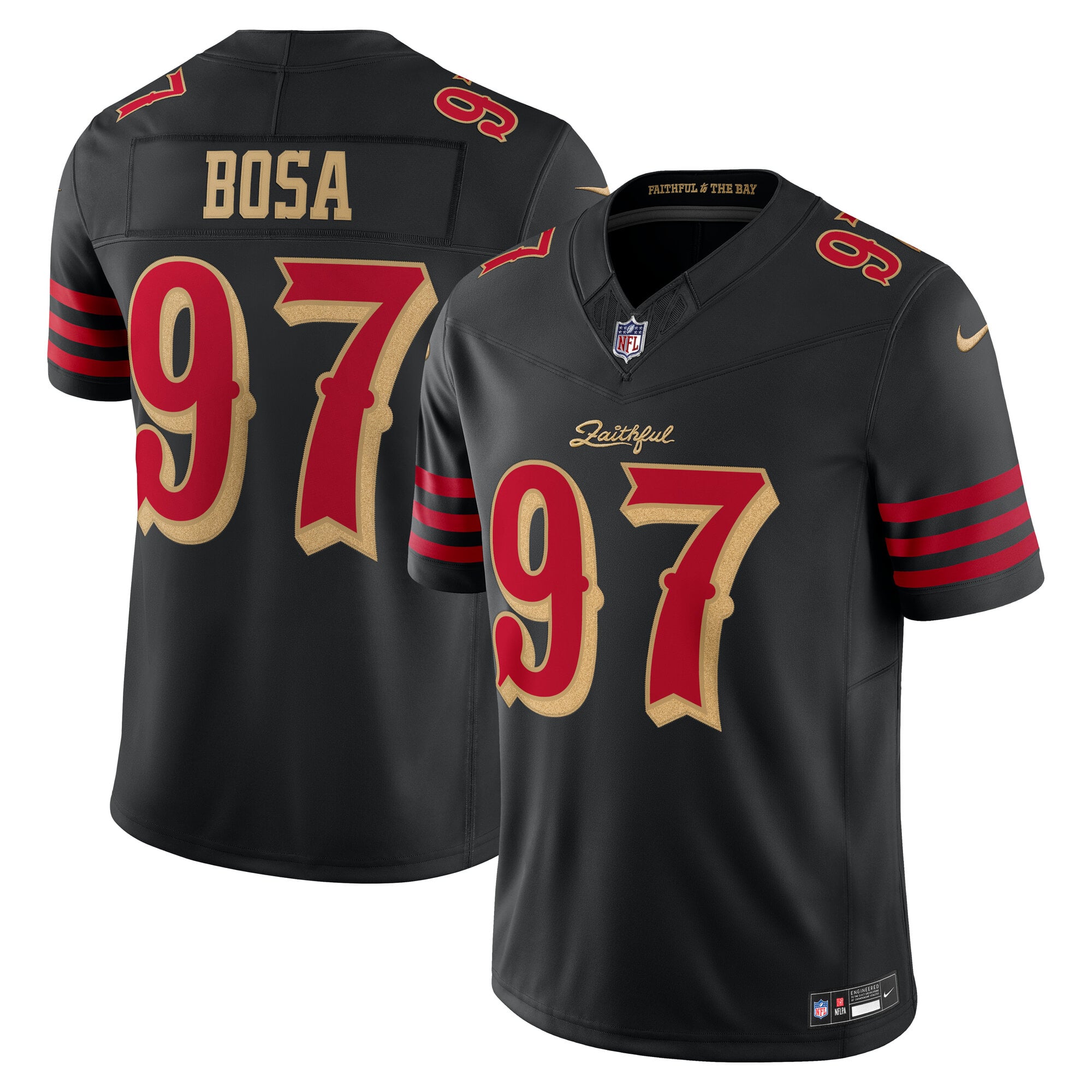 Nick Bosa San Francisco 49ers 2025 Rivalries Collection Stitched Limited Jersey - Black