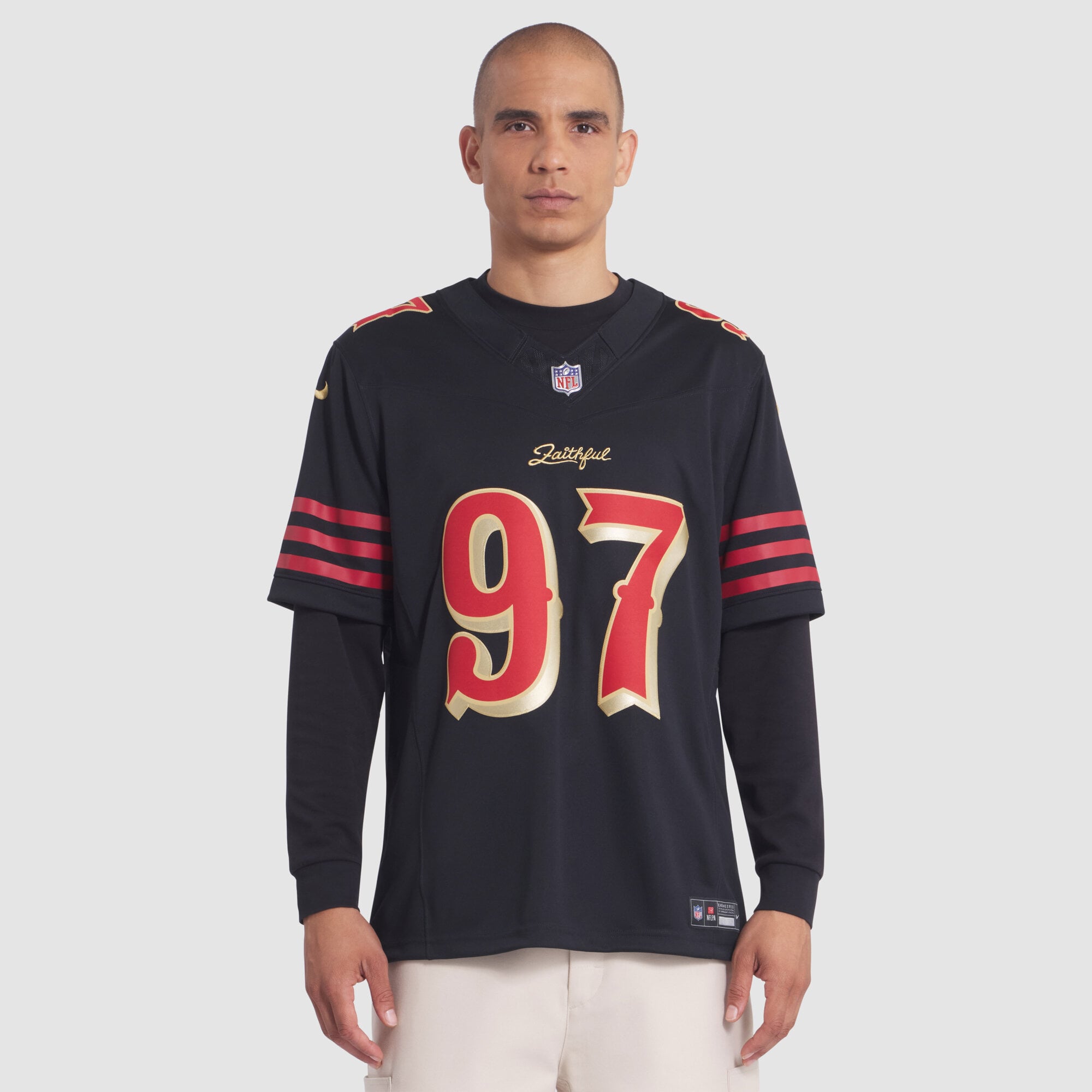 Nick Bosa San Francisco 49ers 2025 Rivalries Collection Stitched Limited Jersey - Black - Image 5