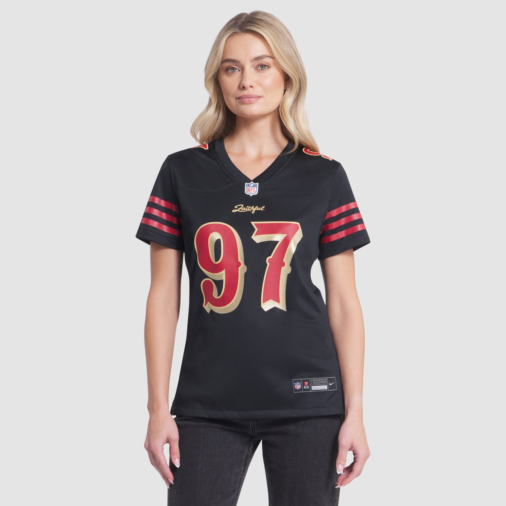 Nick Bosa San Francisco 49ers Women's 2025 Rivalries Collection Game Jersey - Black - Image 5
