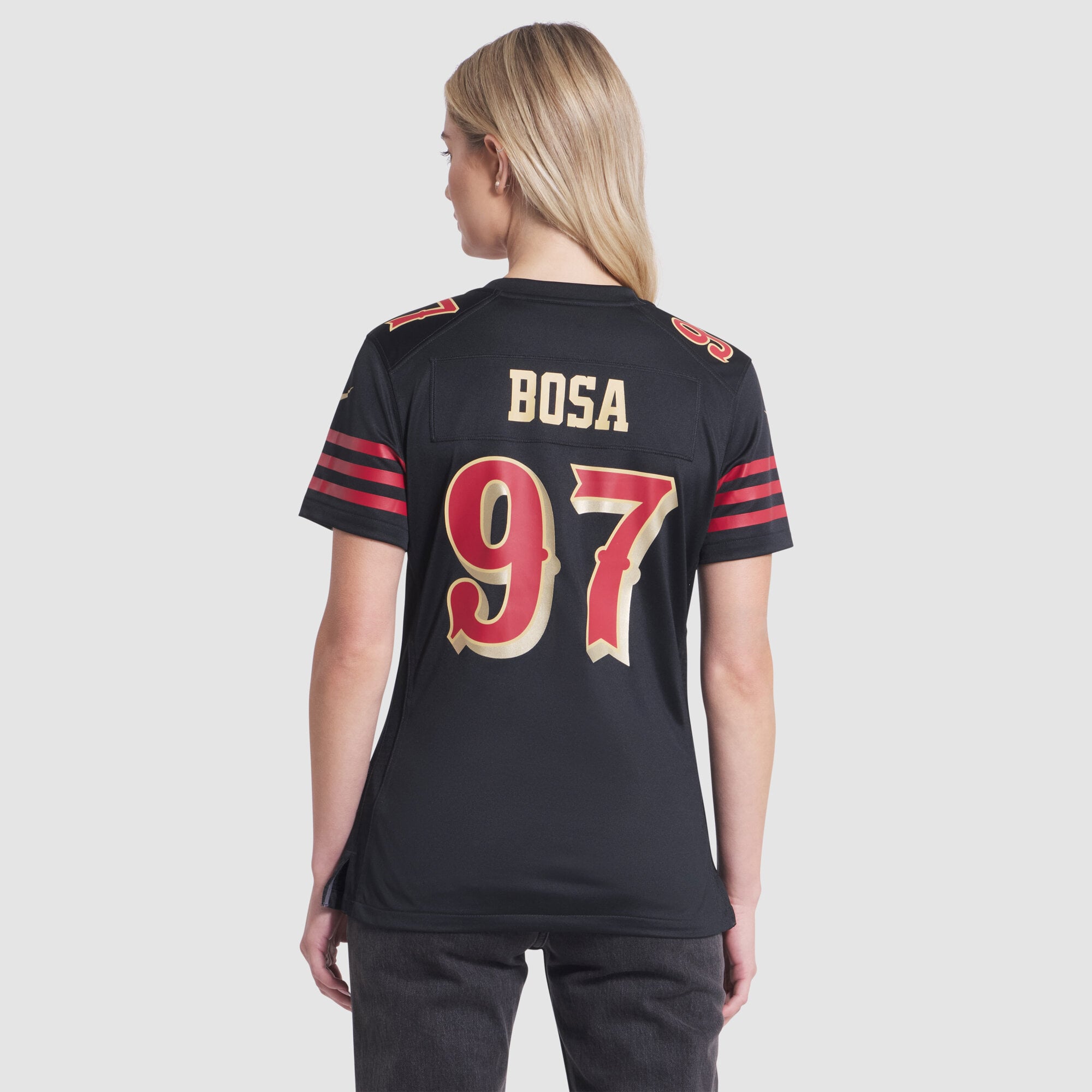 Nick Bosa San Francisco 49ers Women's 2025 Rivalries Collection Game Jersey - Black - Image 6